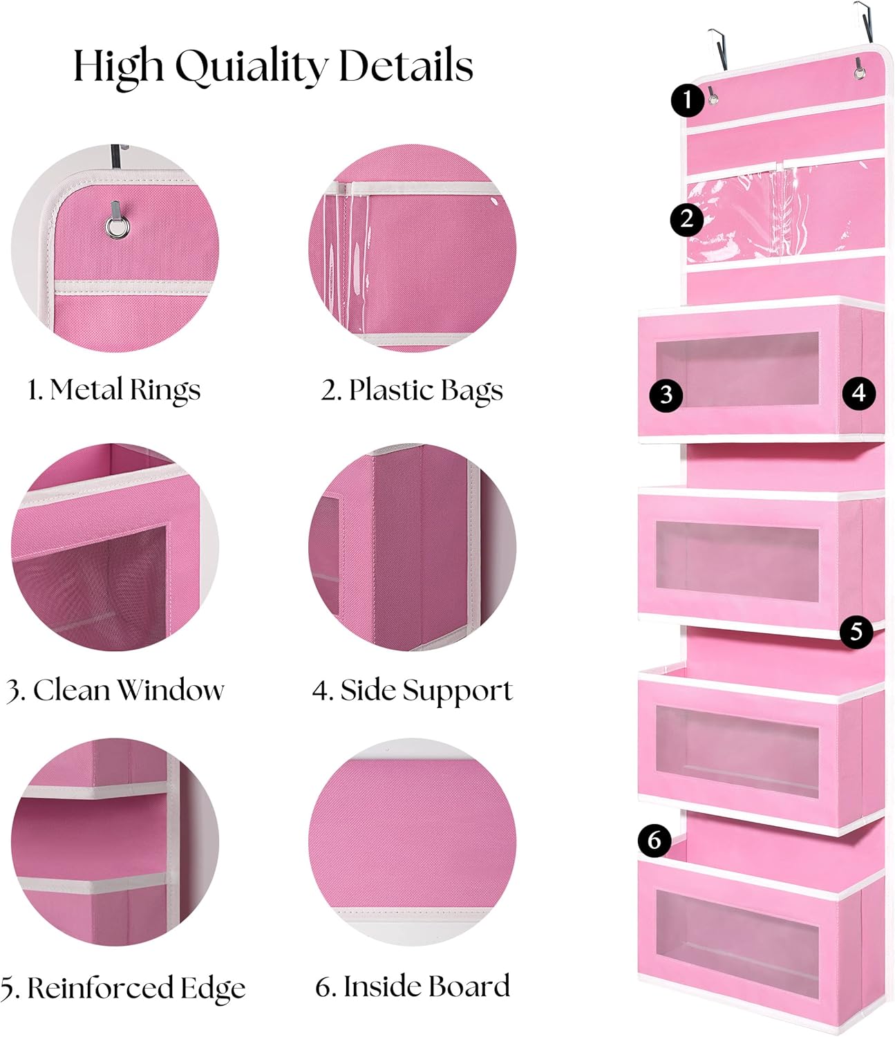 Giraffe Creation Over Door Organizer with 4 Large Capacity Pockets, Ha