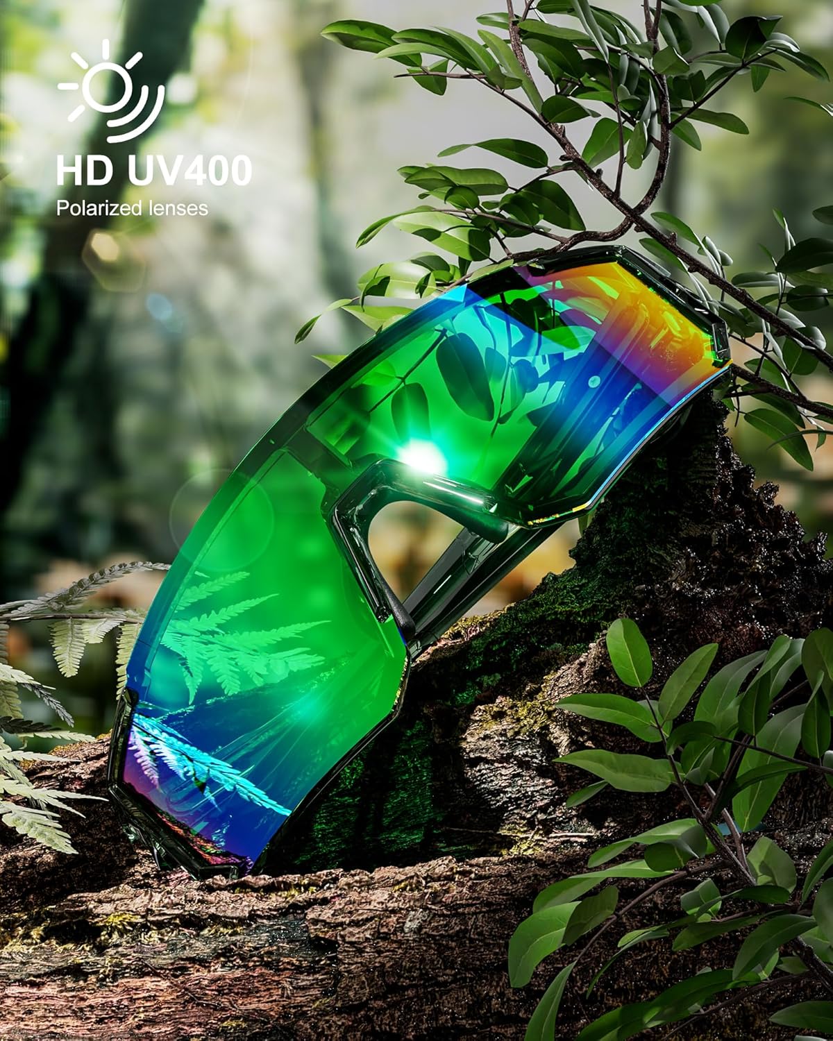 Polarized Sports Sunglasses for Men Women, UV400 Protection Mens Sungl