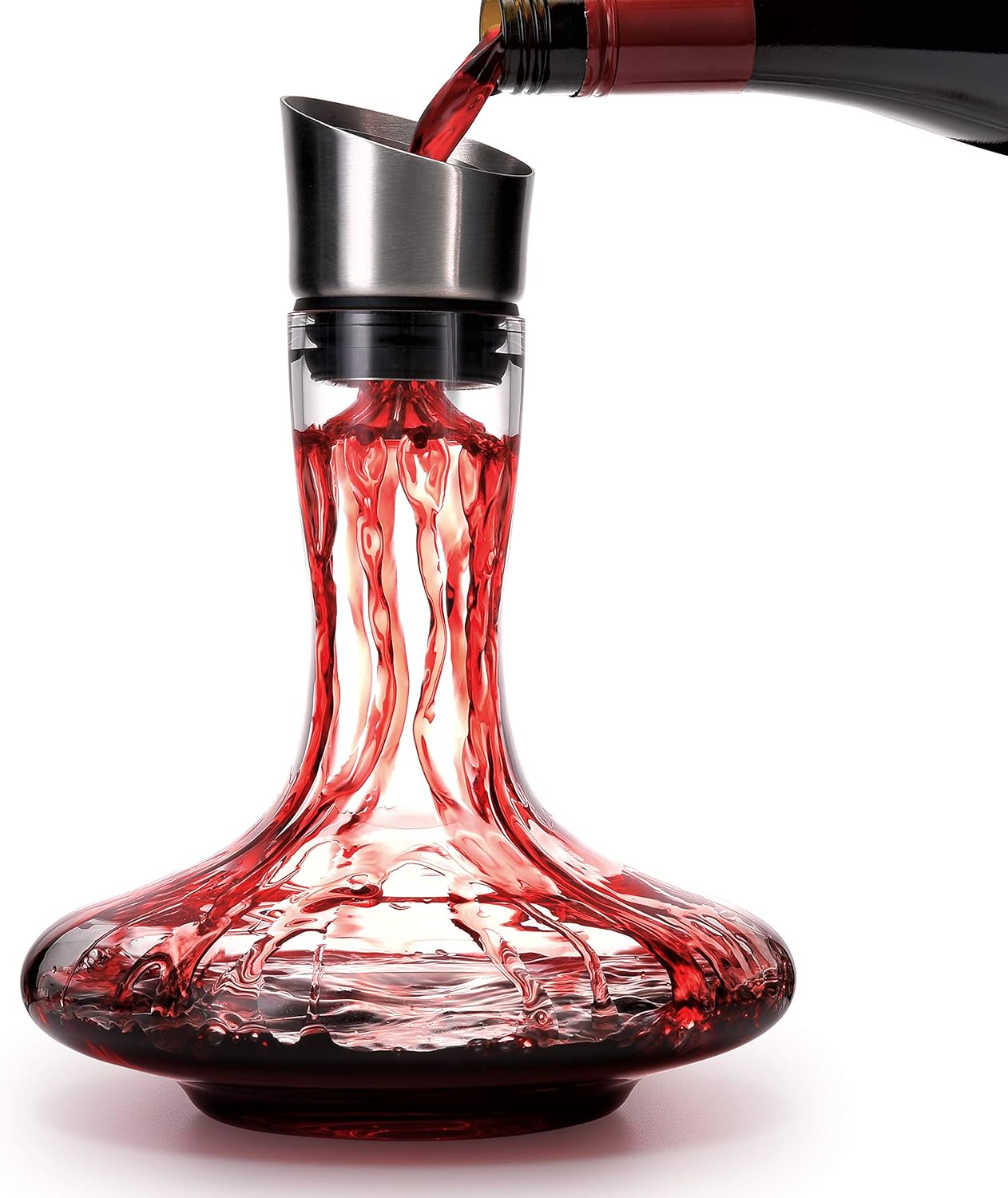 Wine Decanter Built-in Aerator Pourer, Wine Carafe, Red Wine Decanter,