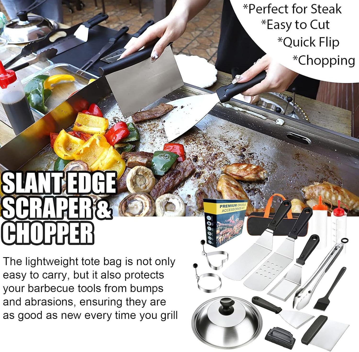 Barbecue Set - Efficient Grill Accessories Tool,Portable Heavy-Duty 14