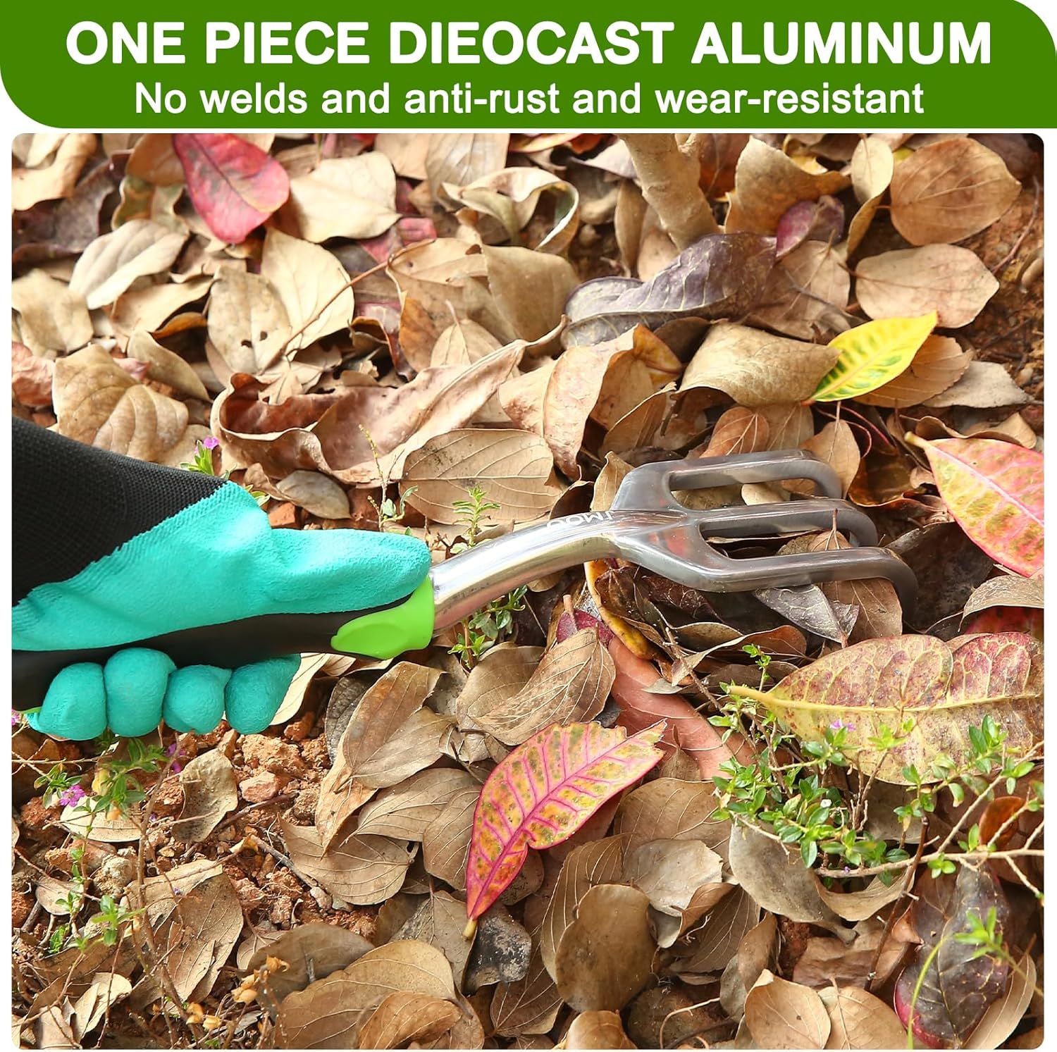JMOO Garden Tools, 8-Piece Garden Tool Set with Non-Slip Ergonomic Han