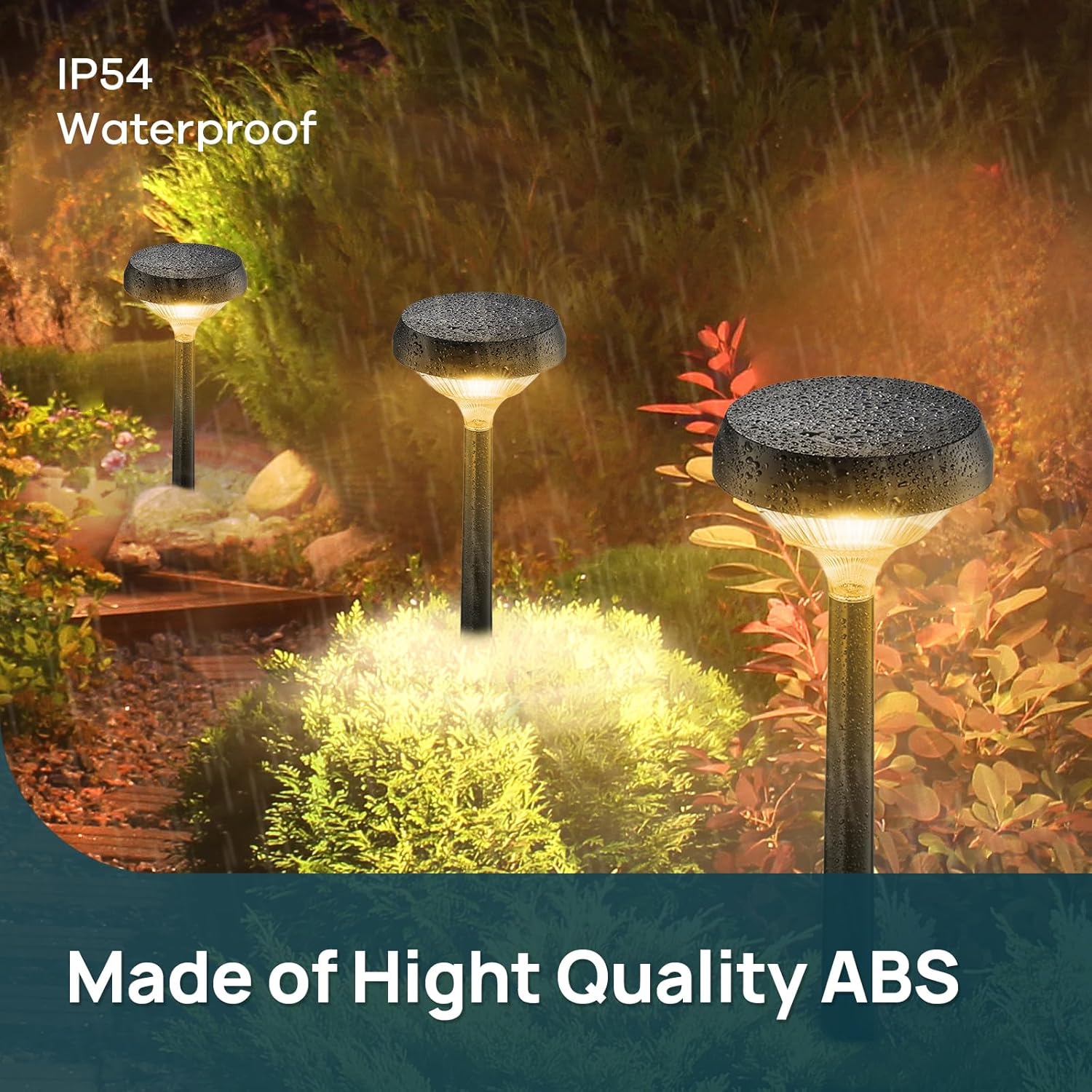 Linkind Solar Lights Outdoor 8 Pack, Solar Pathway Lights, Warm White 