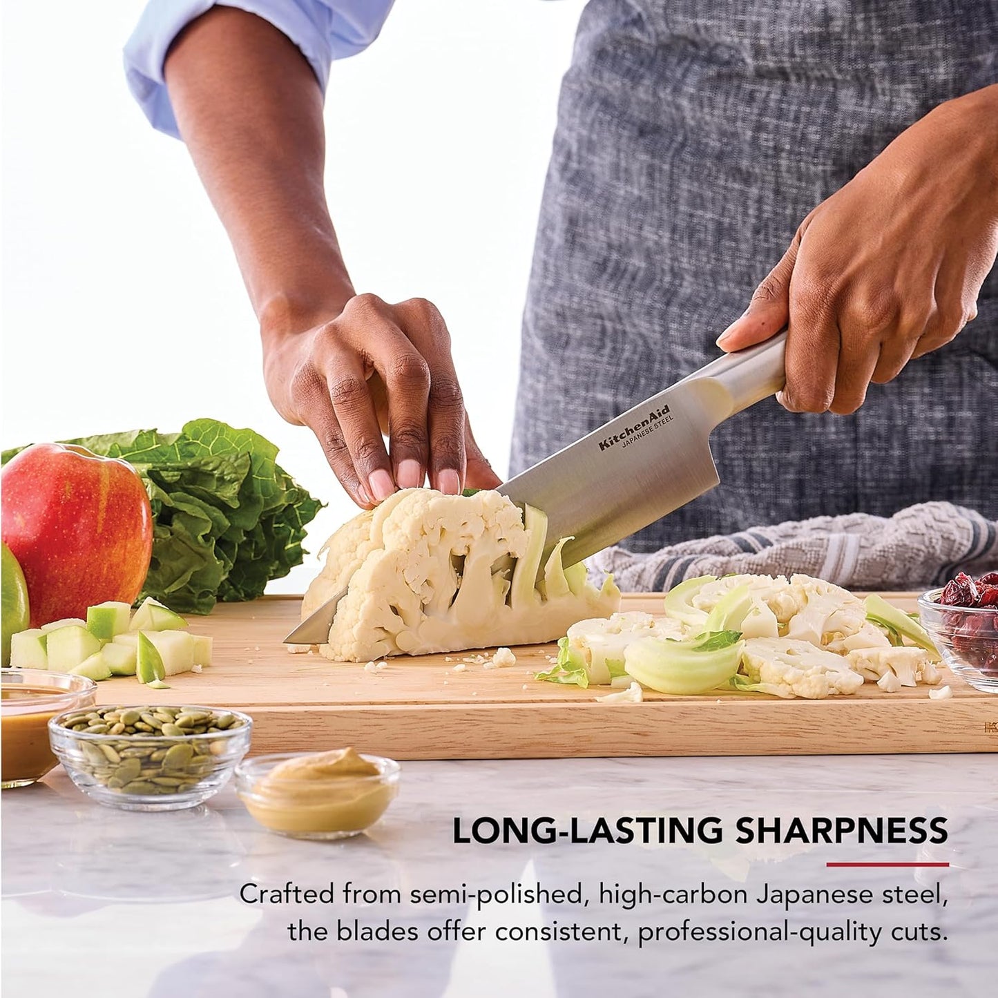KitchenAid 3 Piece Forged Chef Knife Set High Carbon Japanese Steel, I