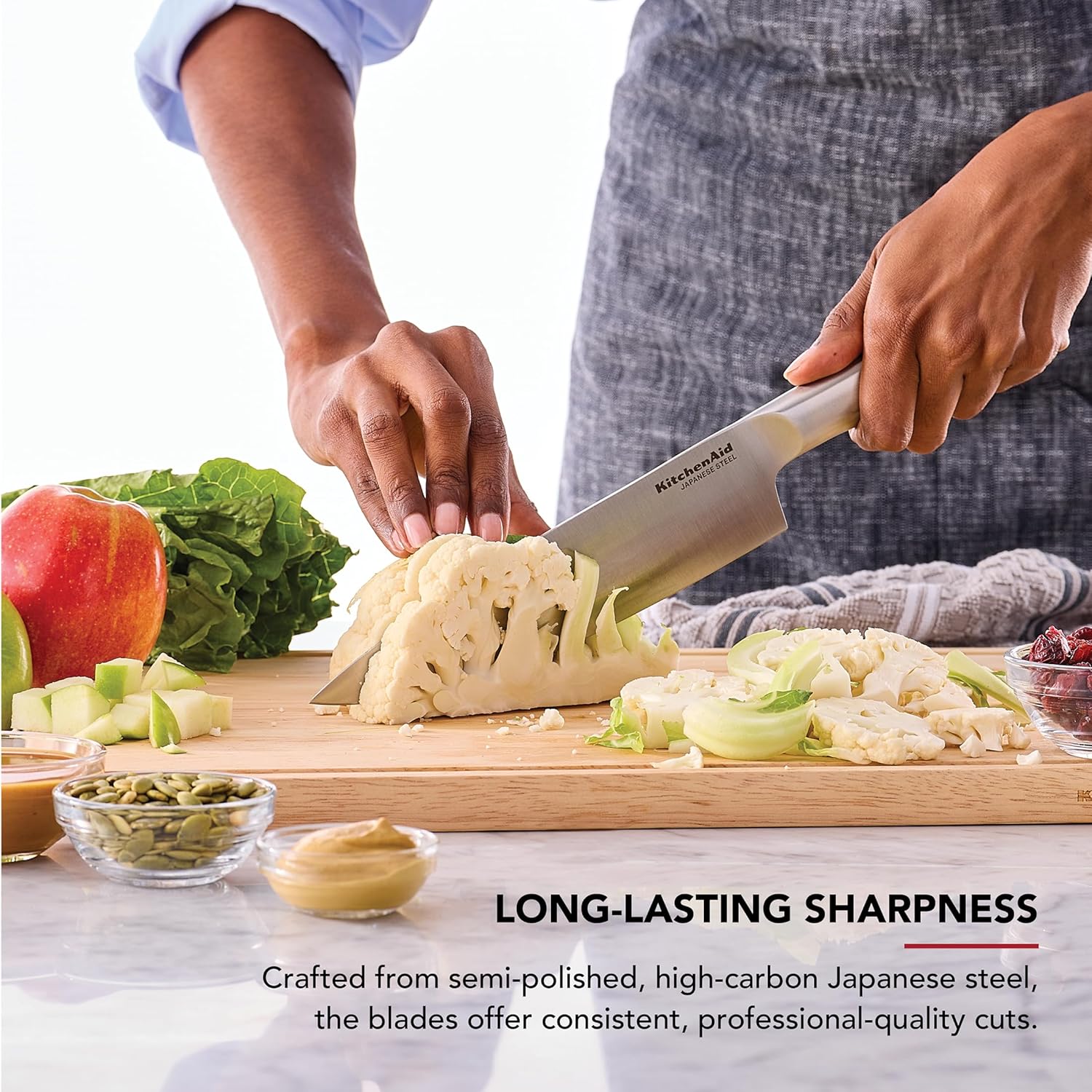 KitchenAid 3 Piece Forged Chef Knife Set High Carbon Japanese Steel, I