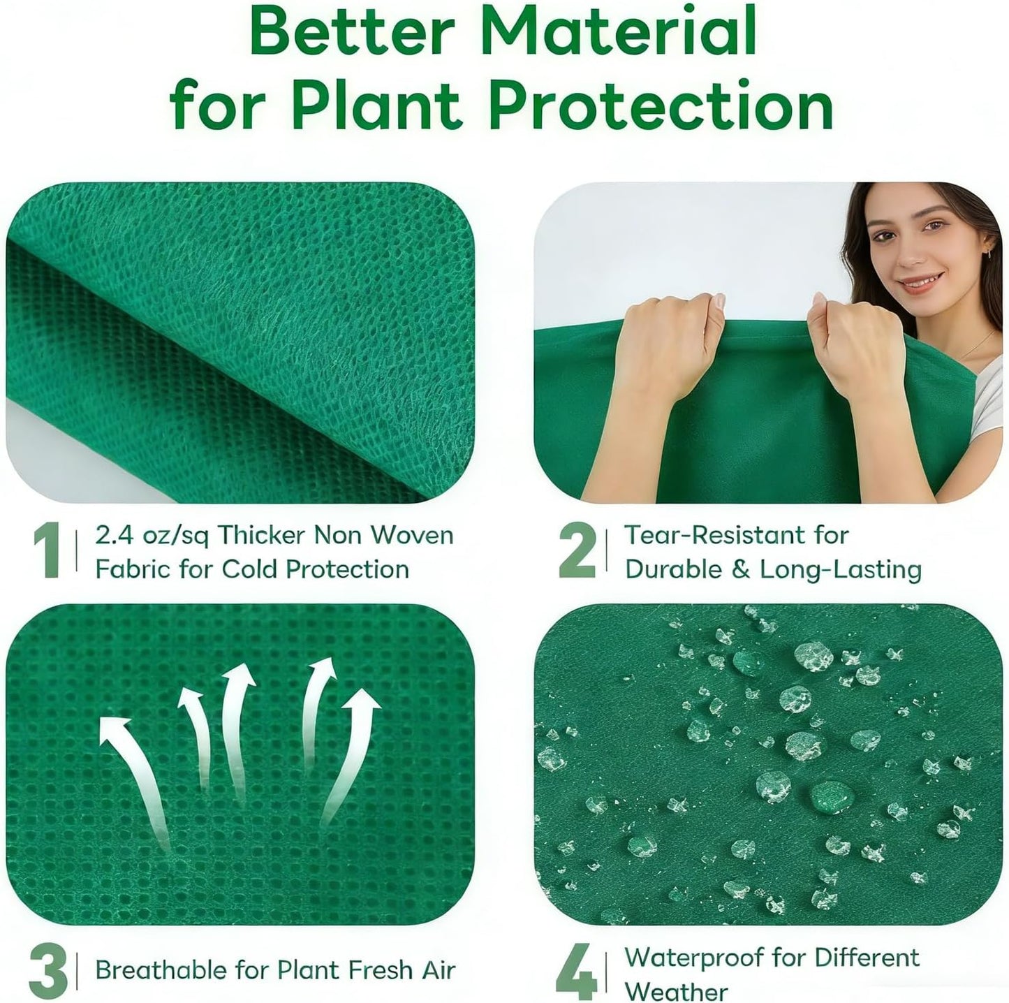 Plant Covers Freeze Protection-78"W x 95"H Extra Large Frost Blankets 
