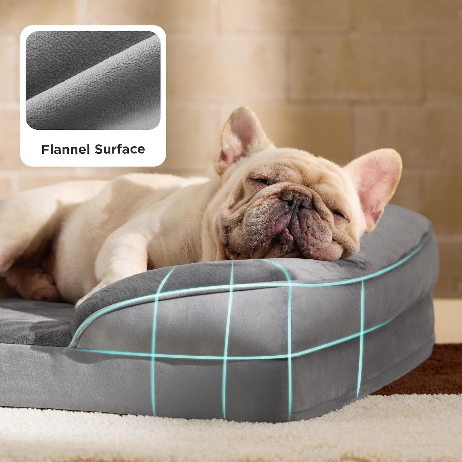 Bedsure Orthopedic Dog Bed Medium Size Dogs - Washable Small Medium Do