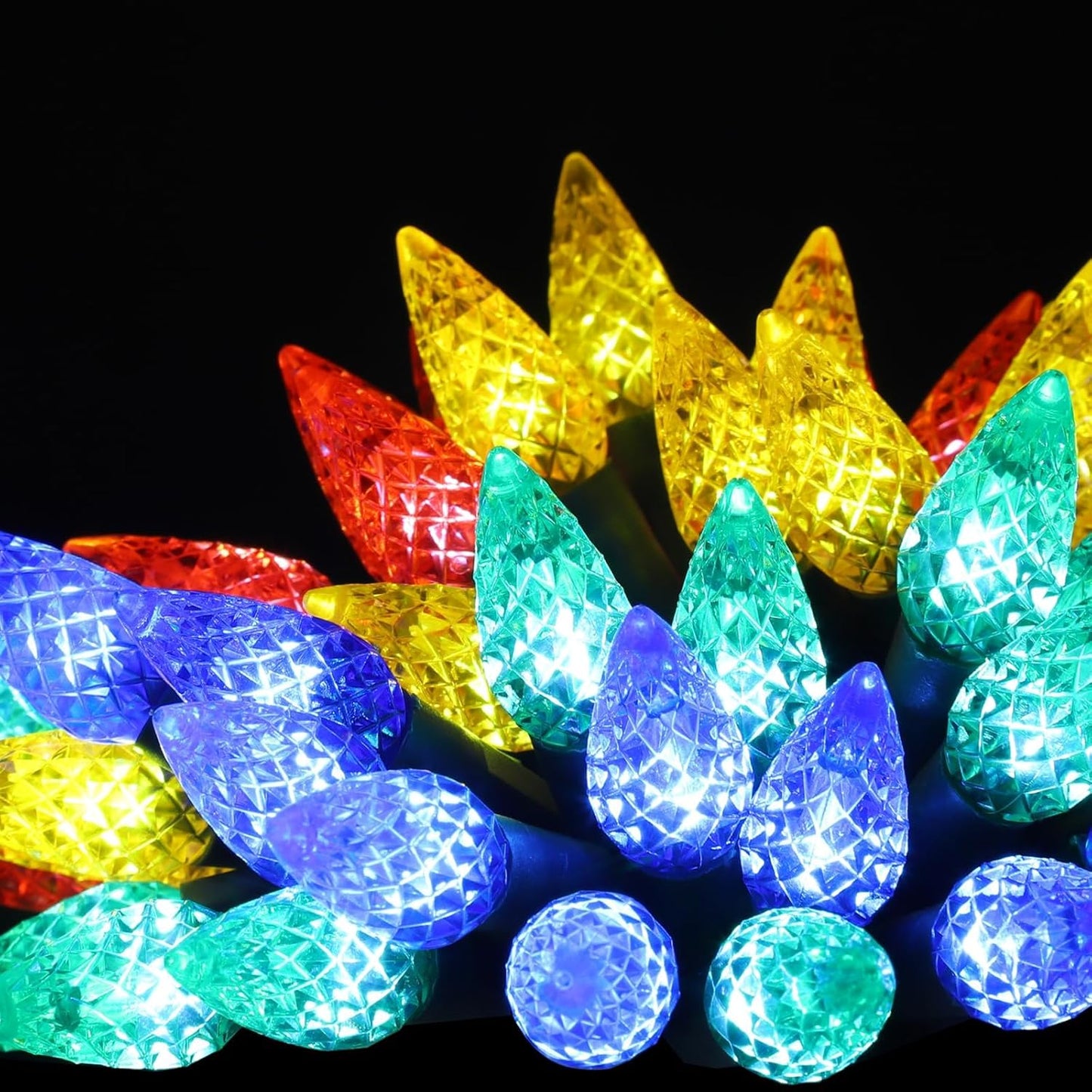 Solar String Lights Outdoor Waterproof 2 Packs, 50 LED Solar Powered Strawberry String Lights, 23FT Light up Garden Decor, 8 Modes Fairy Lights for Garden, Patio, Cafe and Camping