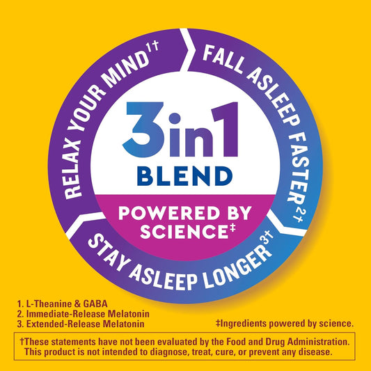 Nature Made Wellblends Sleep Longer, Melatonin 10mg, L theanine 100 mg