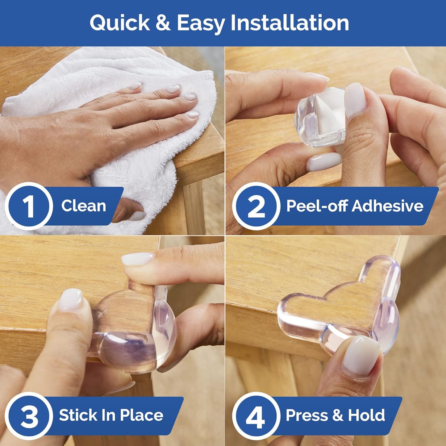 Corner Protectors for Baby (12 Pack) - Patented - New & Improved Edge 