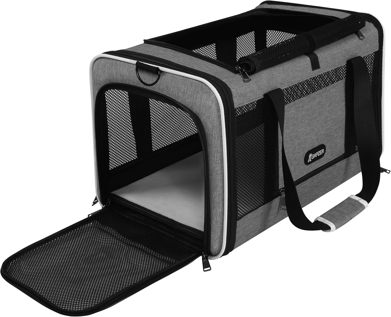Cat Carrier 18x11x11 Top Load Soft Pet Travel Bag Over 15 lbs, Collaps
