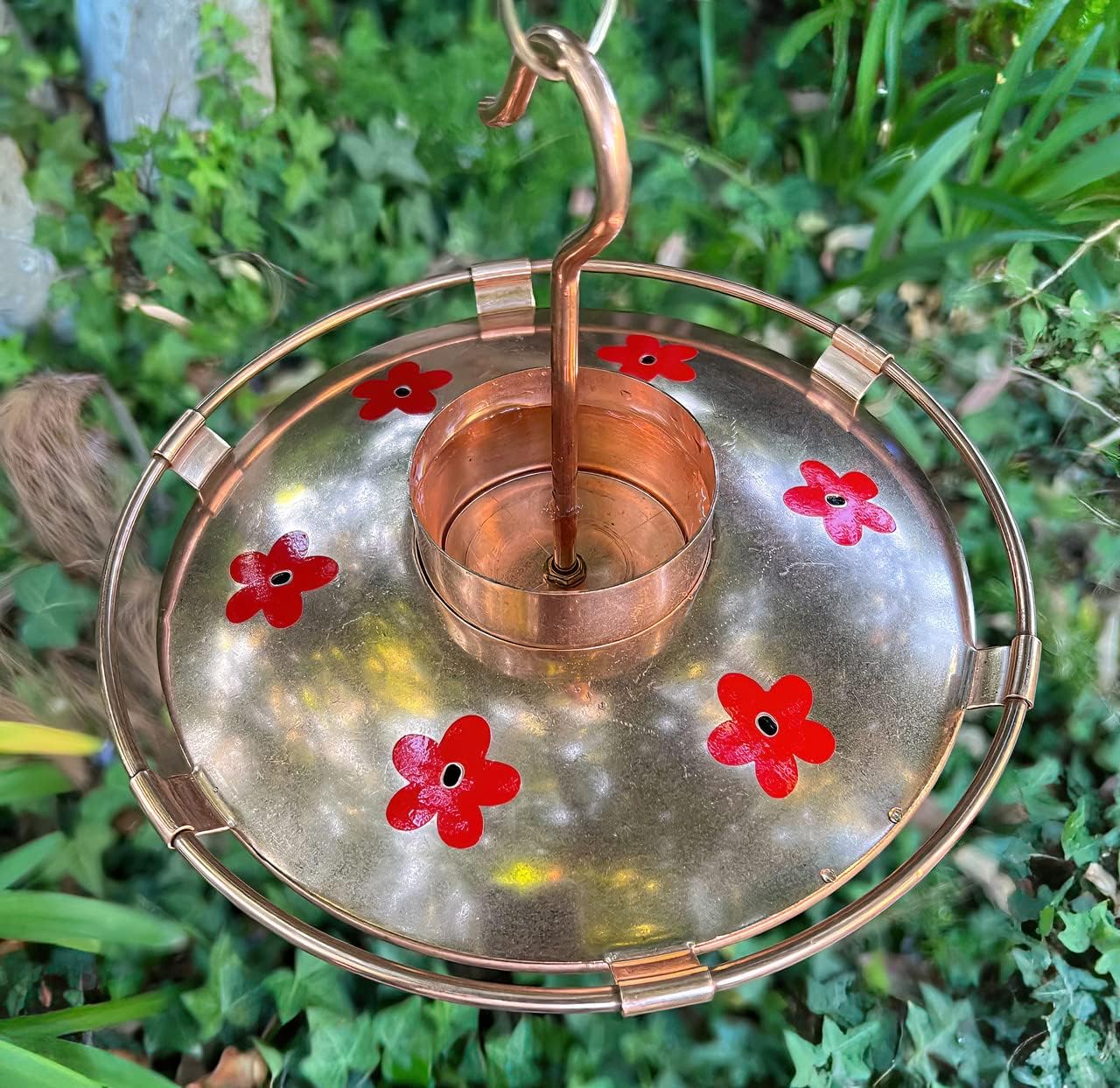 Stanwood Wind Sculpture -Pure Copper Hummingbird Feeder