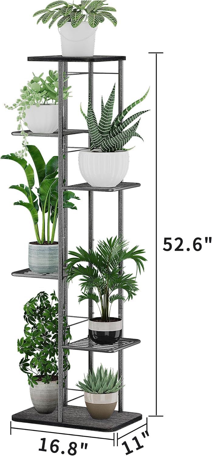 Simple Trending Plant Stand Shelf Indoor Outdoor Waterproof, 6-Tier 7 
