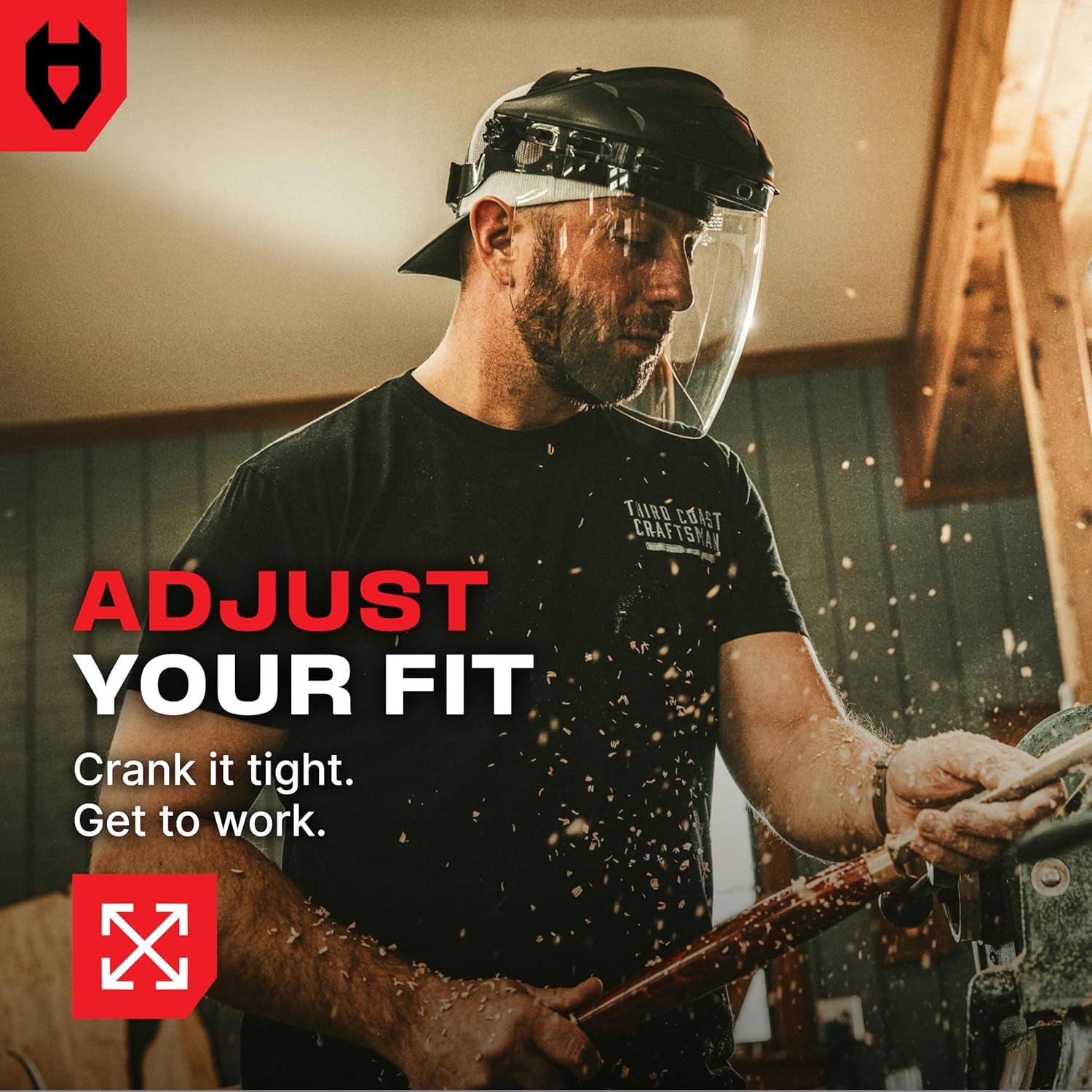 NoCry Premium Safety Face Shield for Grinding and Cutting — Clear Anti