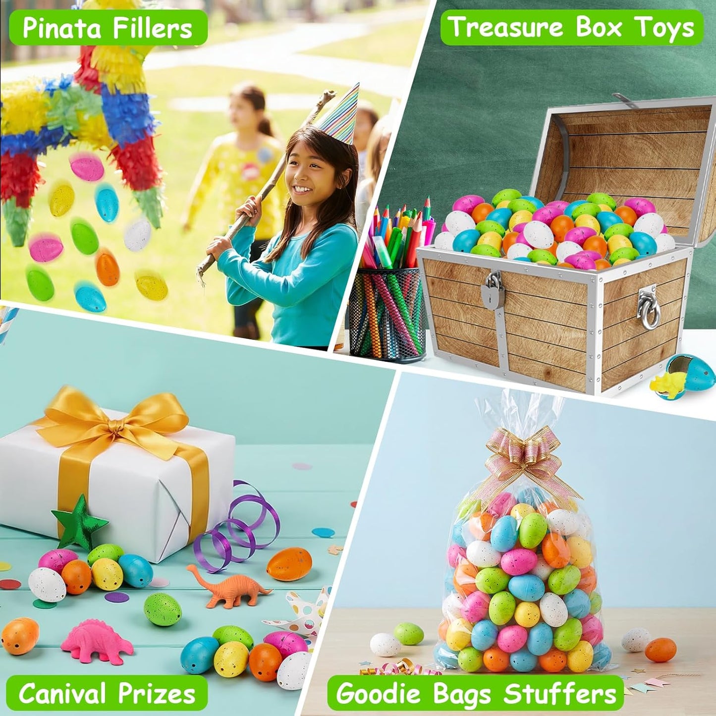 60PCS Small Hatching Dinosaur Eggs for Dinosaur Birthday Party Favors 