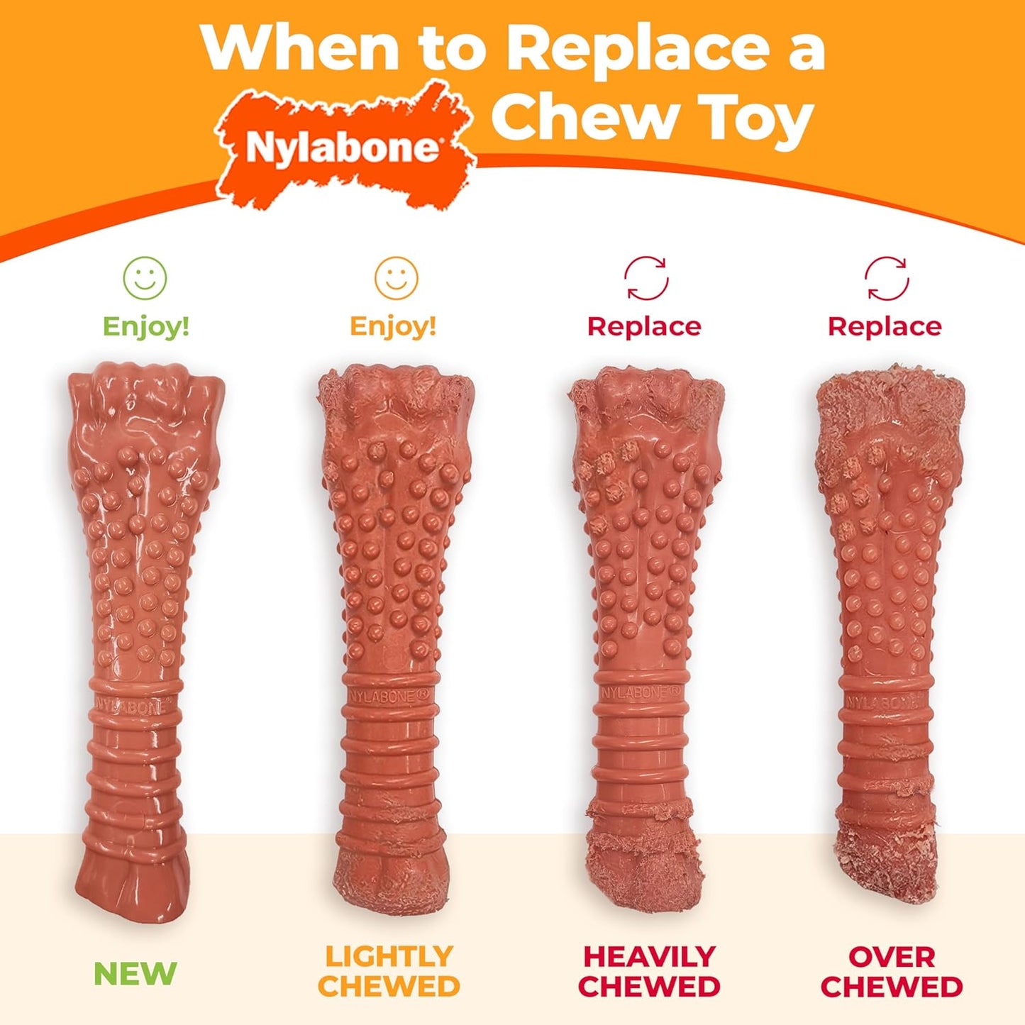 Nylabone Original Bone Power Chew Toy Value Pack for Dogs, Durable Dog