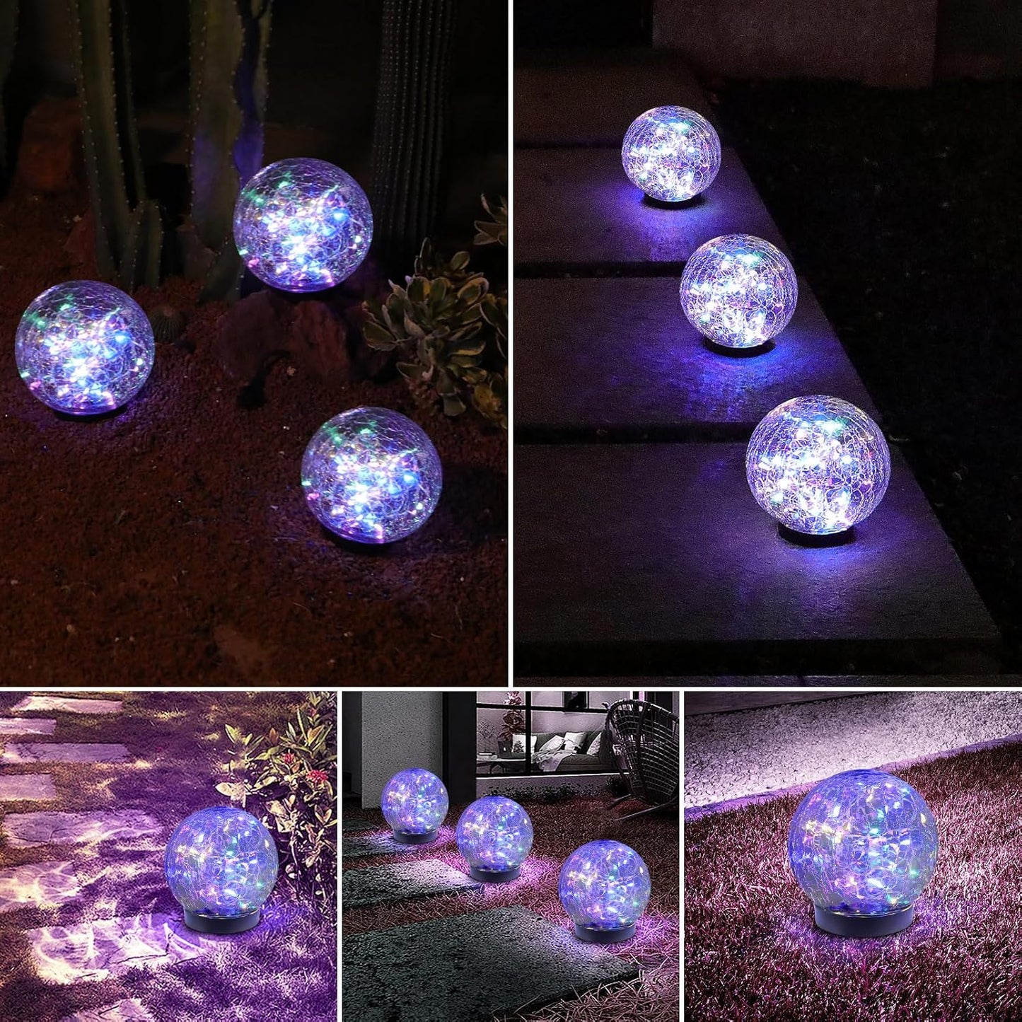 Solar Globe Lights Outdoor Waterproof-Solar Balls-Solar Garden Lights-