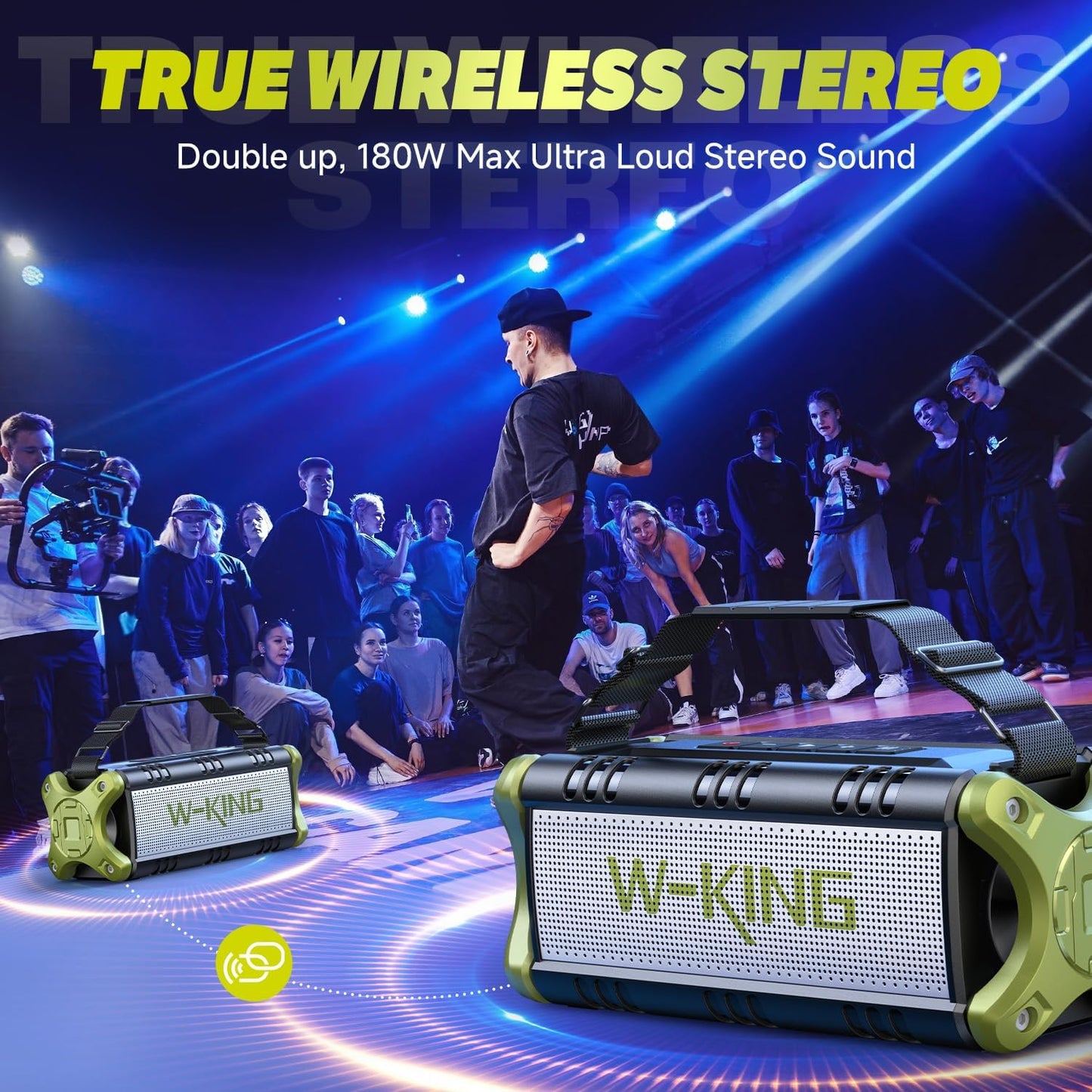 Portable Speakers Bluetooth Wireless, 90W Max Loud Outdoor Speaker wit
