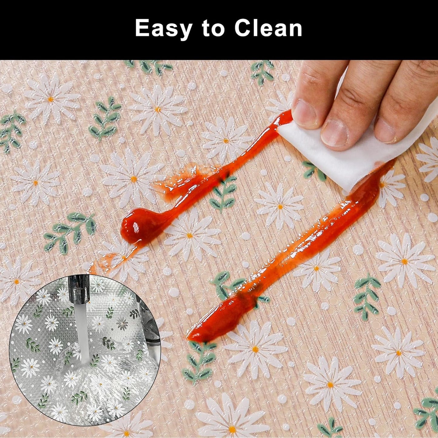 Cooyes Shelf Liner – Premium Non-Adhesive Cabinet & Drawer Liner for Kitchen – Waterproof Shelf Paper with Modern Pattern – Durable EVA Cabinet Mat – Easy to Cut （12" W x 120" L）