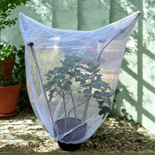 4 Pcs Fruit Tree Netting with Zipper & Drawstring, 4ft x 4ft Insect & 