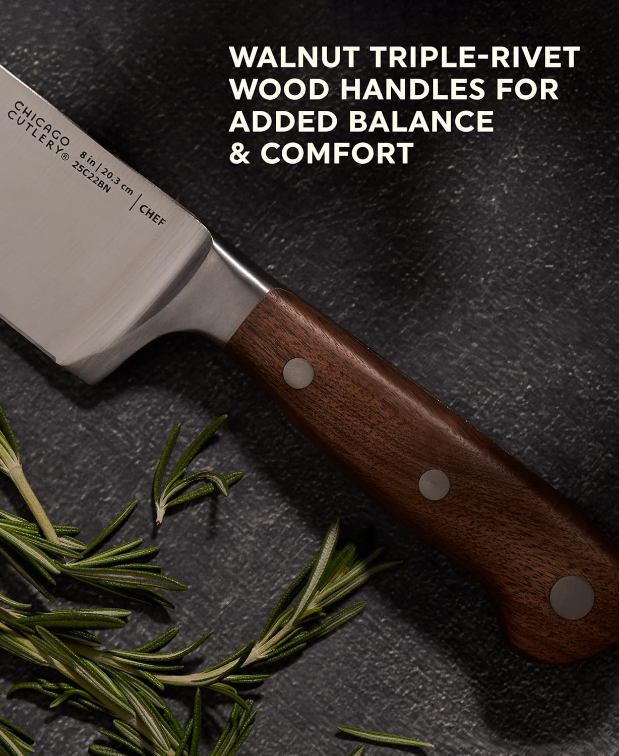 Chicago Cutlery Racine 12-PC Kitchen Knife Wood Block Set, Stainless S