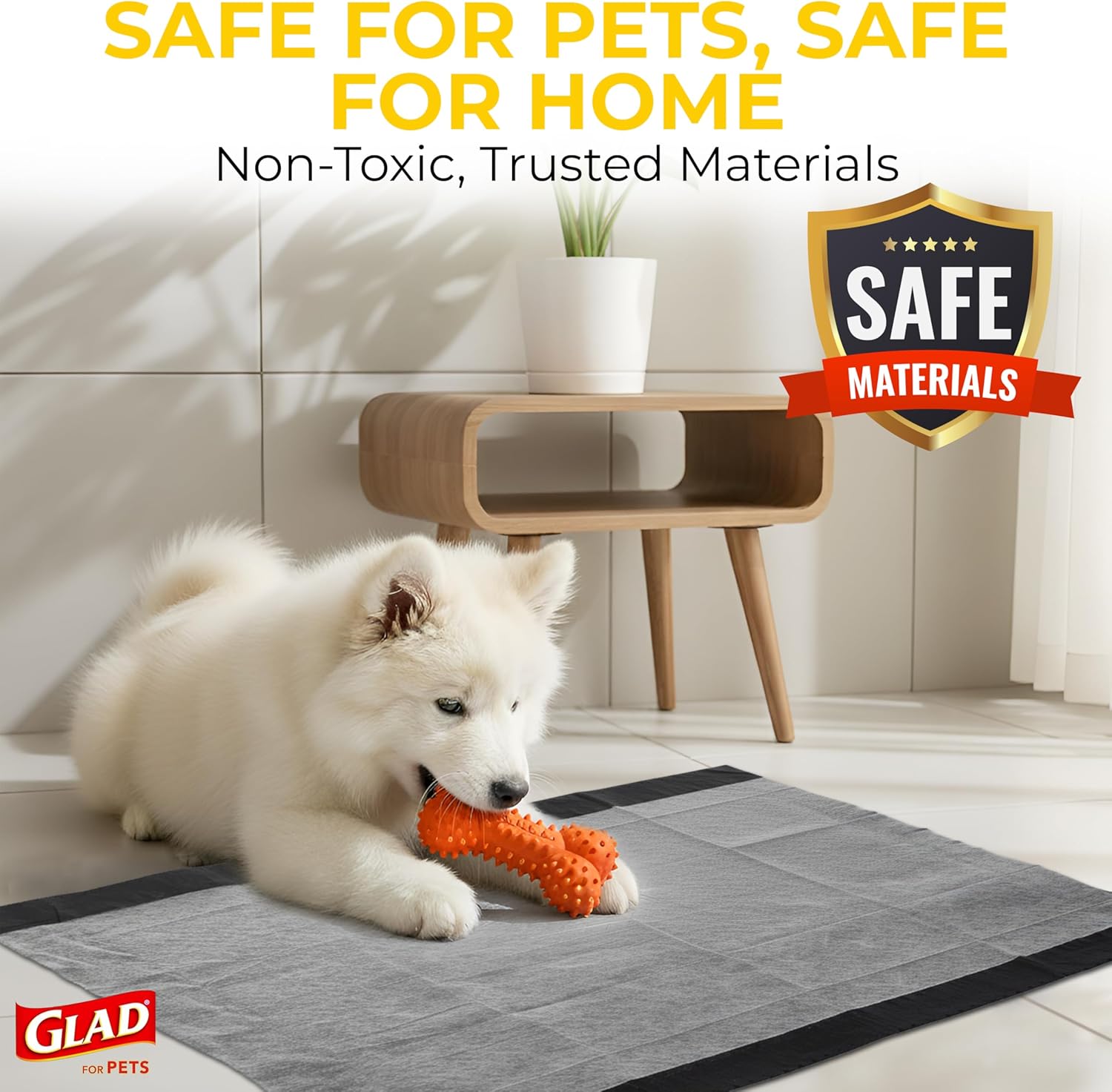 Glad for Pets Extra Large Charcoal Dog Training Pads, Absorbent Leak P