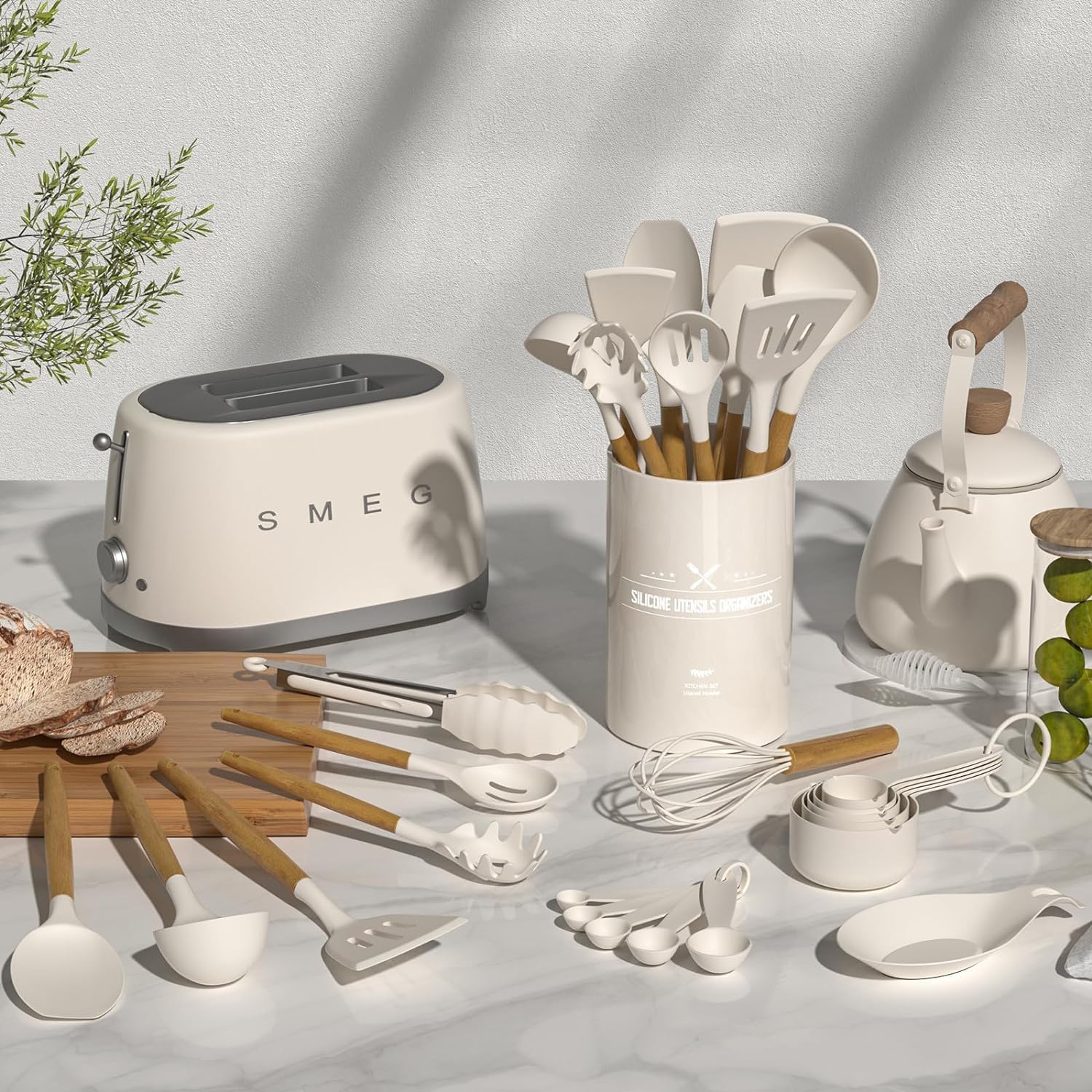 Umite Chef Kitchen Cooking Utensils Set, 33 pcs Non-Stick Silicone Coo