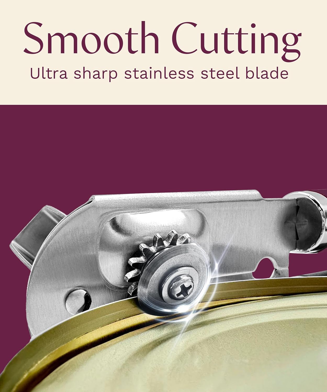 Premium Multifunction Magnetic Manual Can Opener and Bottle Opener, Heavy Duty Stainless Steel Sharp Cutting Blade and Oversized Easy Turn Knob, Soft-Touch Handle, Kitchen Use, Mauve