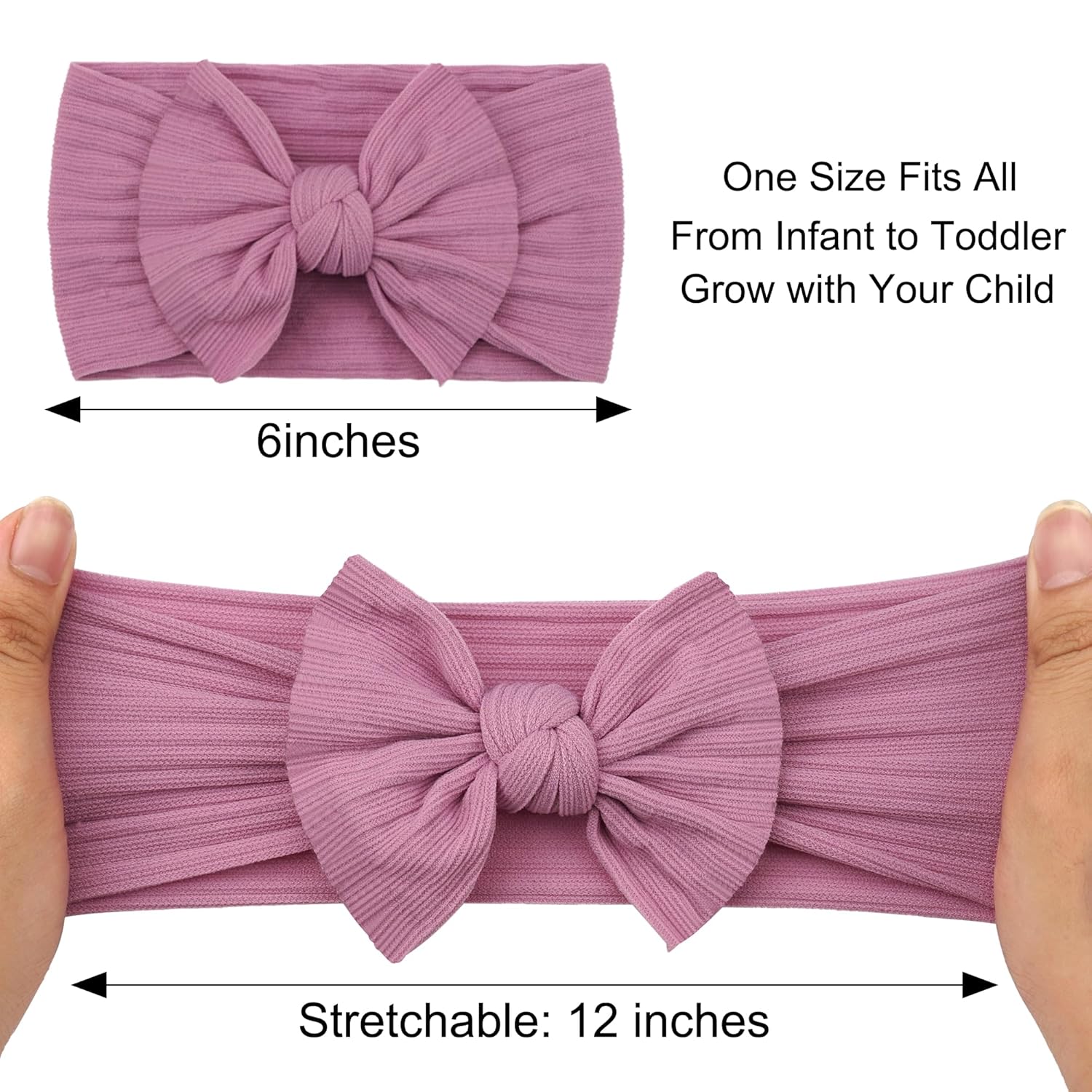 CÉLLOT 10 Colors Super Stretchy Soft Knot Baby Girl Headbands with Hai