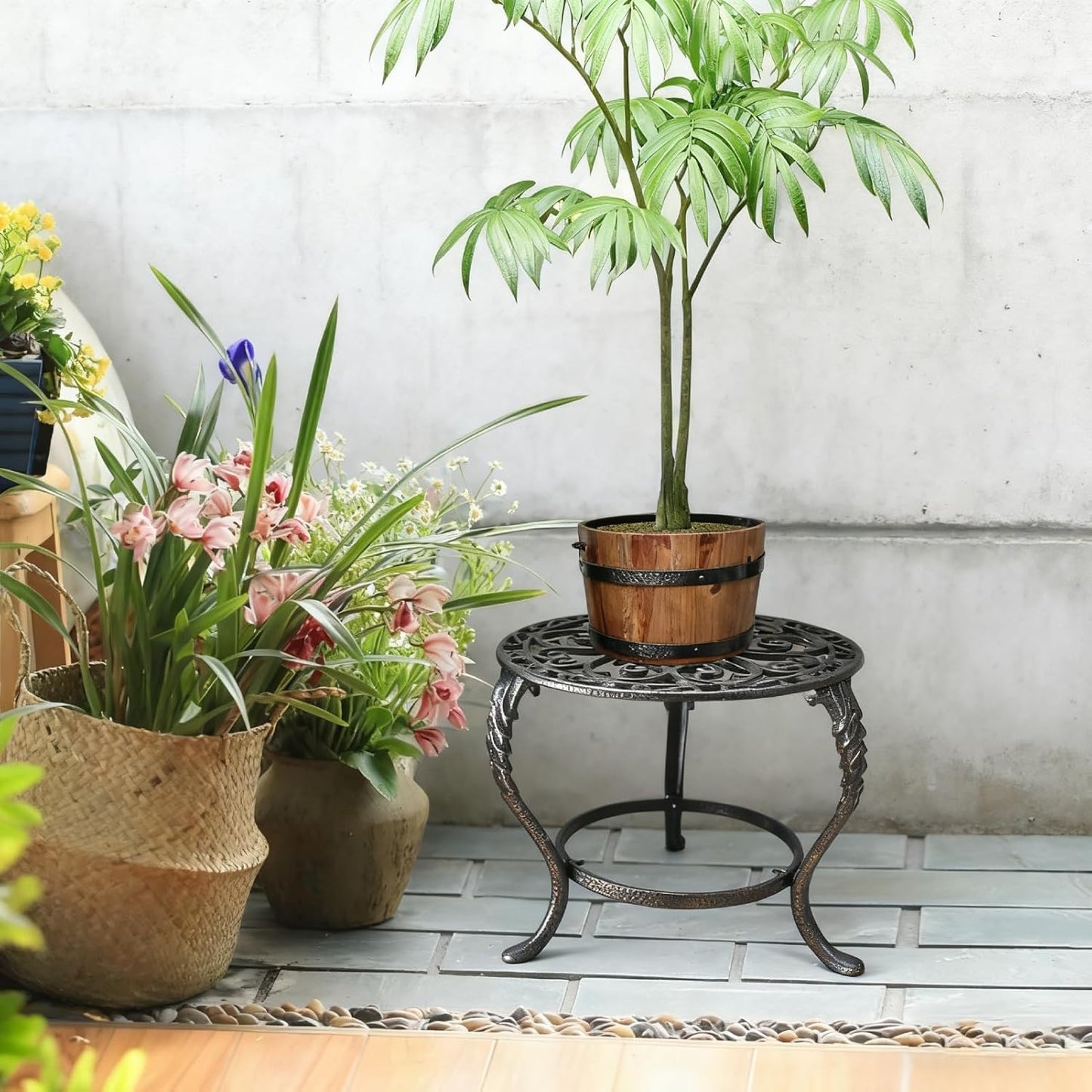 Notakia Plant Stand Indoor Outdoor Clearance Heavy Duty Cast Iron Plan