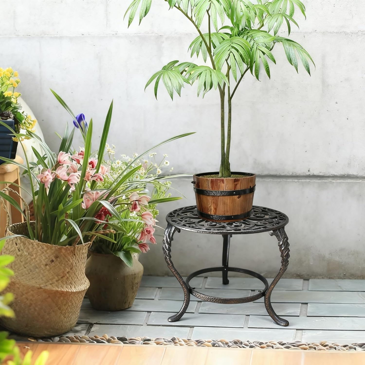 Notakia Plant Stand Indoor Outdoor Clearance Heavy Duty Cast Iron Plan