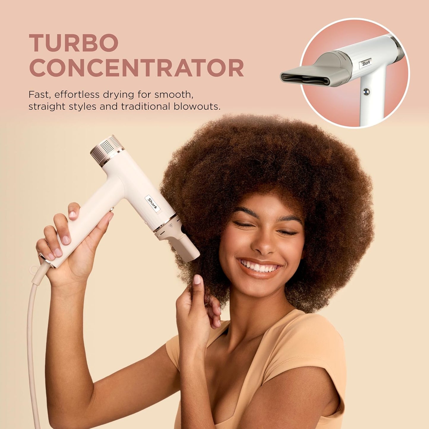 Shark Hair Dryer | SpeedStyle | No Heat Damage Hair Styling Tool | 3 S