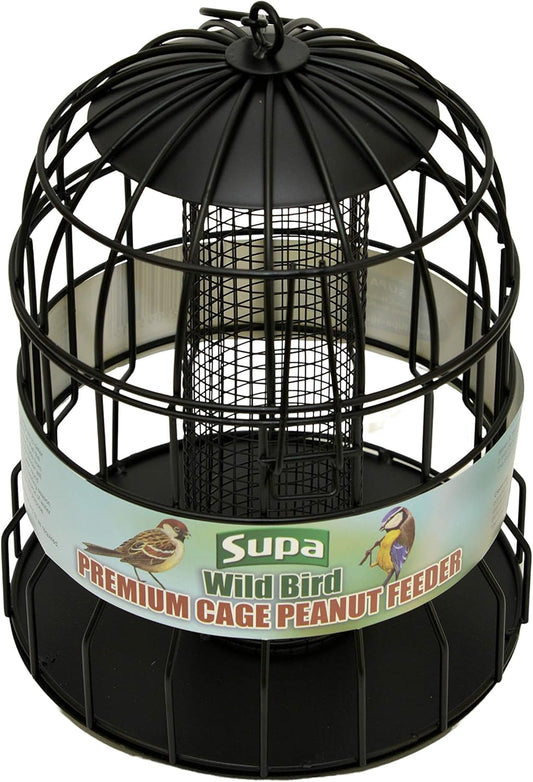 Supa Premium Wild Bird Cage Peanut Feeder, Deters Squirrels and Larger Birds Such As Doves & Pigeons