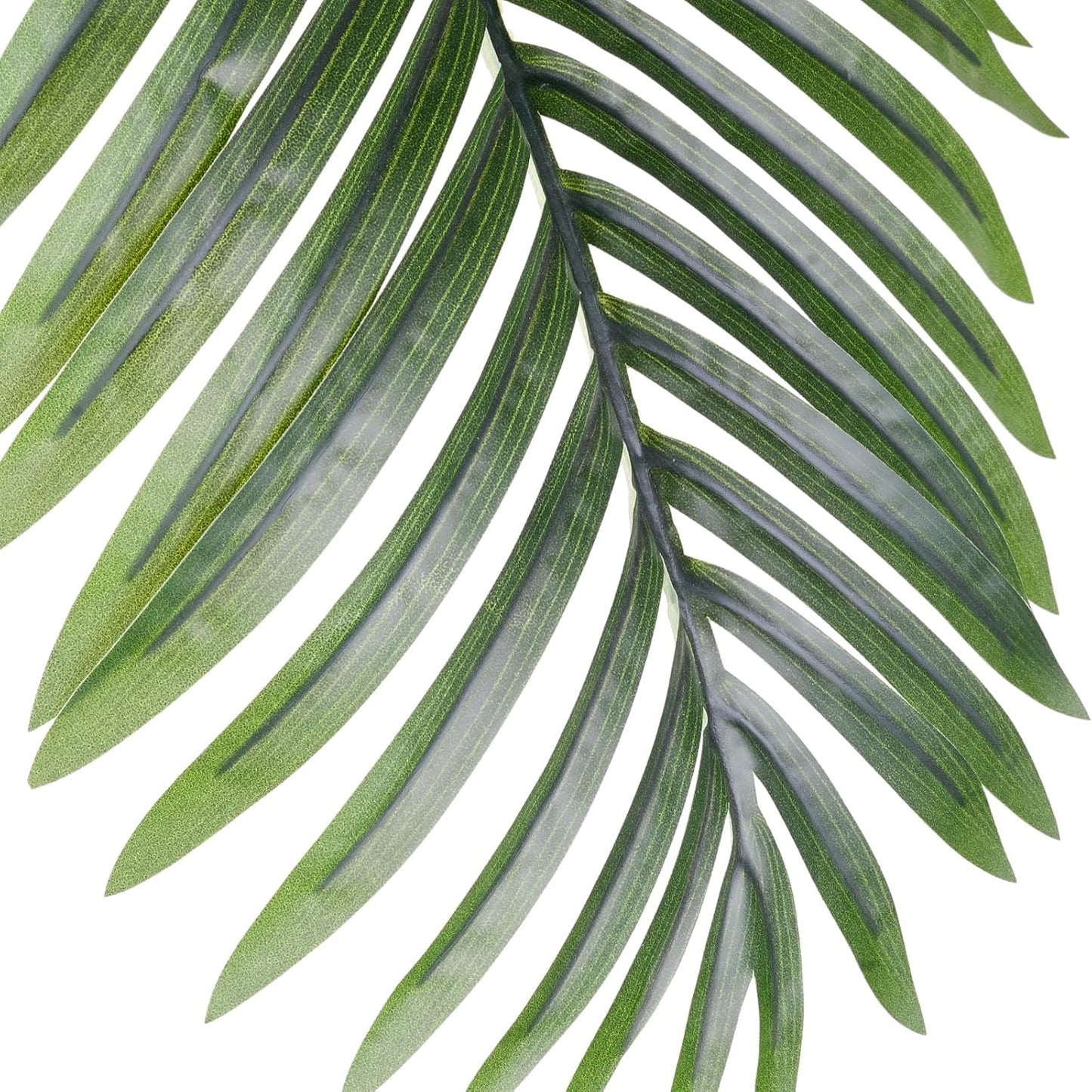 5ft Artificial Palm Tree Indoor Plant with White Tall Planter, Faux Silk Tropical Areca Floor Plant in Pot, Artificial Plants with Lifelike Leaves for Home Office Decor