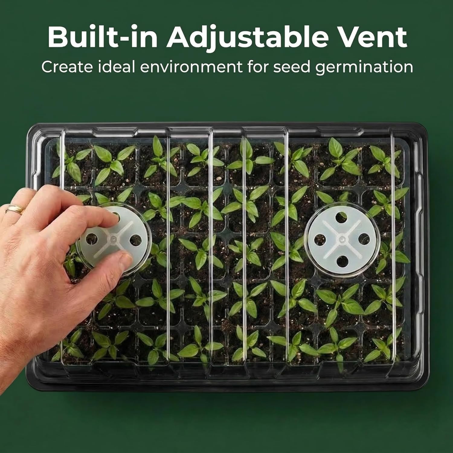 Gardzen 10-Set Garden Propagator Set, Seed Tray Kits with 400-Cell, Se