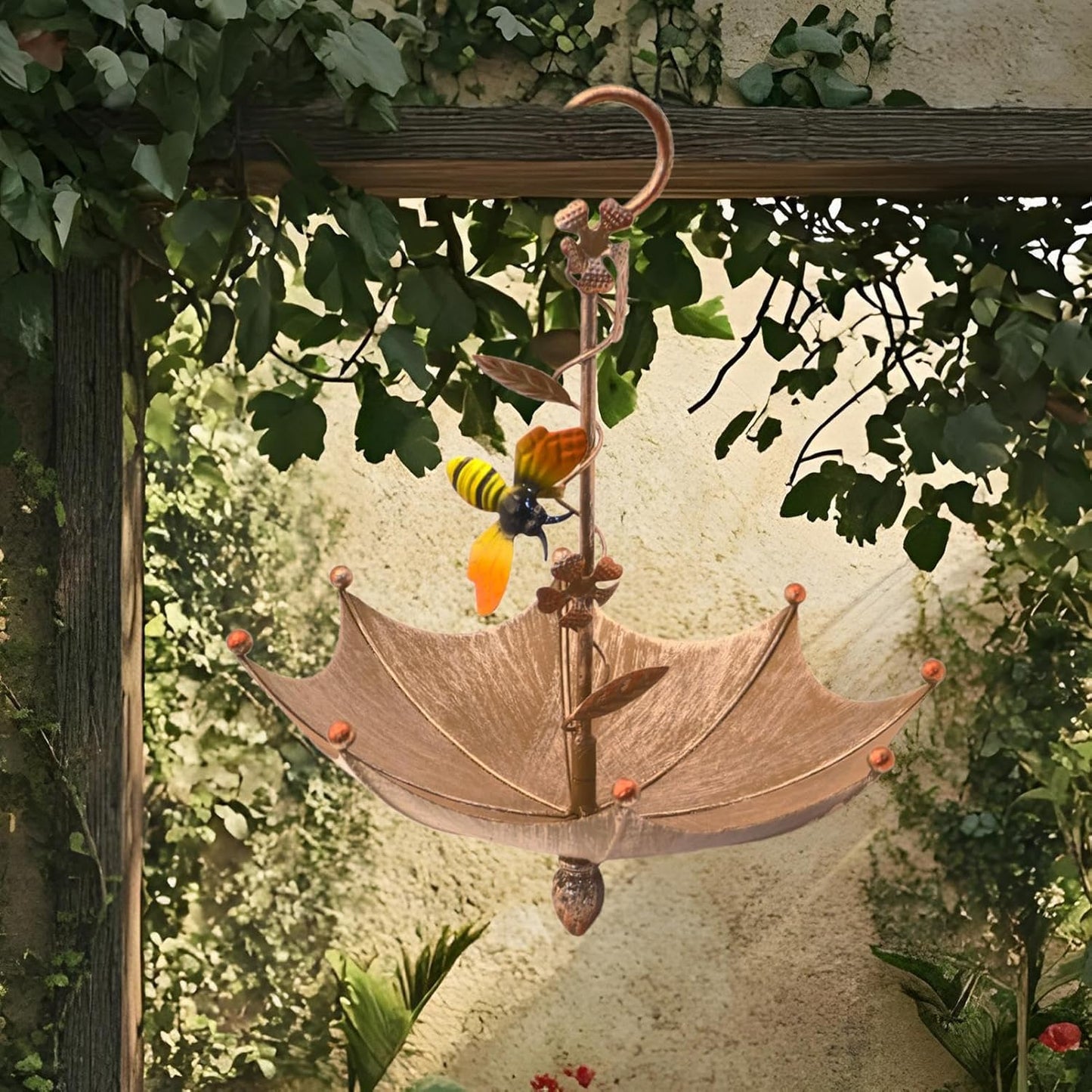 Bird Feeders - Hangable Umbrella Shaped Hummingbird Food Tray for Outd