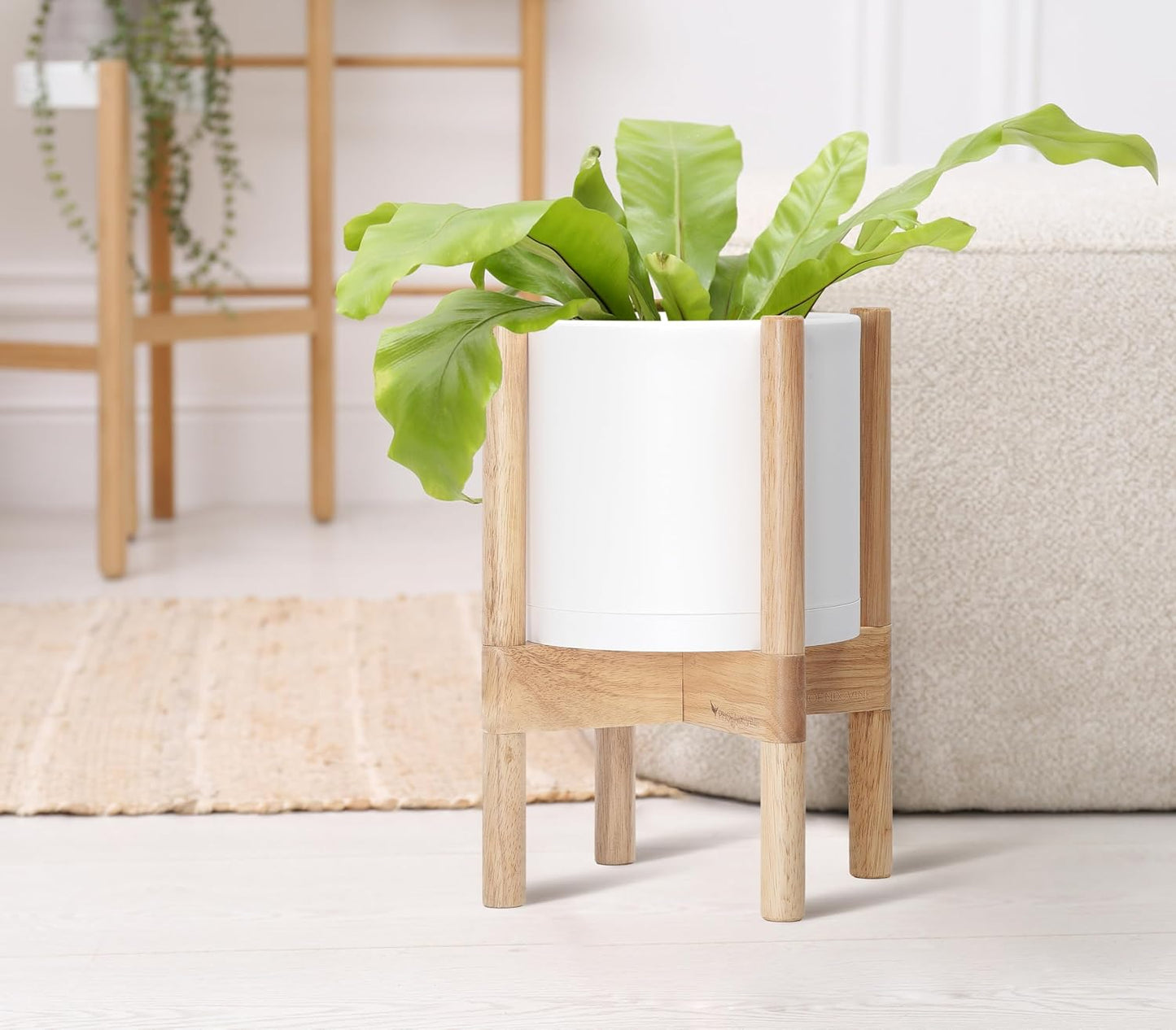 D'vine Dev Planter Pot with Stand - 8 Inch Plastic Cylinder Flower Pot