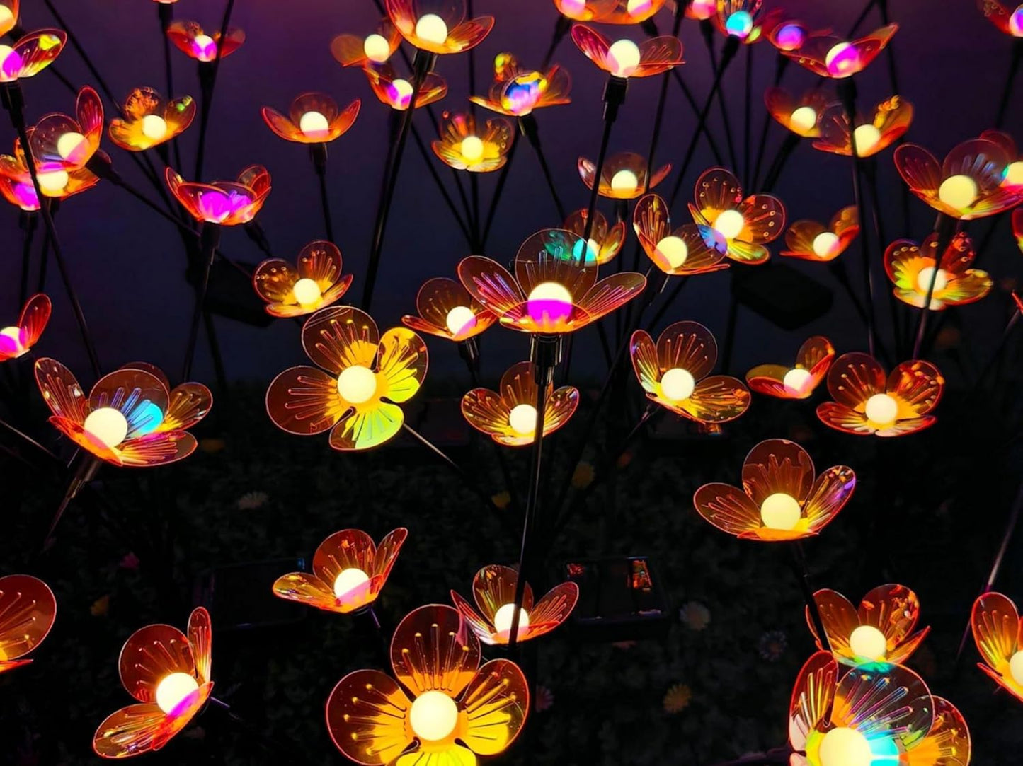 Outdoor Solar Flower Light for Party Holiday Landscape Garden Lawn Park Decor