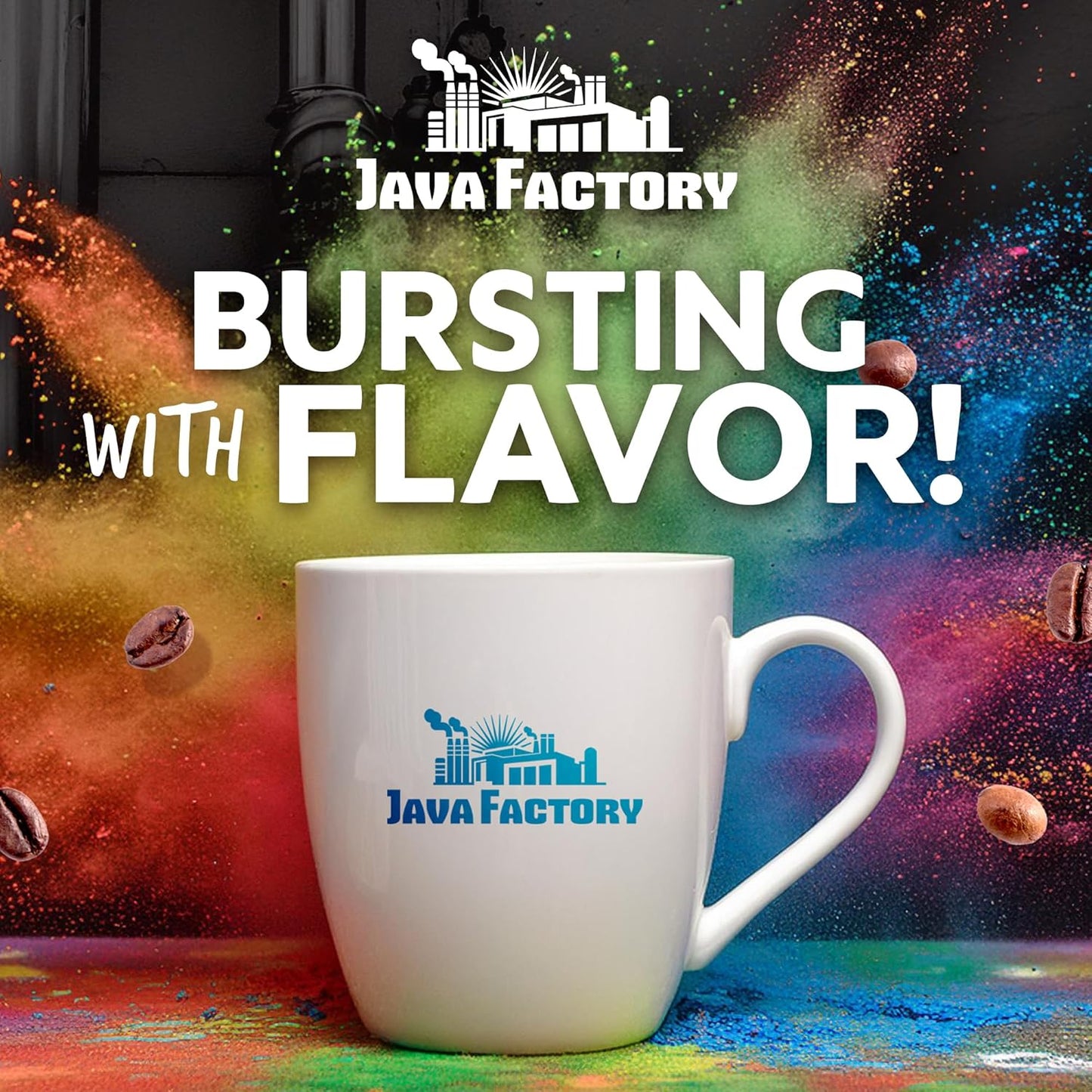 Java Factory Flavored Coffee Pods, Assorted Sampler, Variety Pack, Com