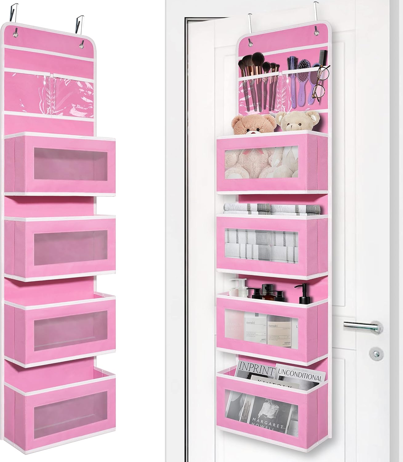 Giraffe Creation Over Door Organizer with 4 Large Capacity Pockets, Ha