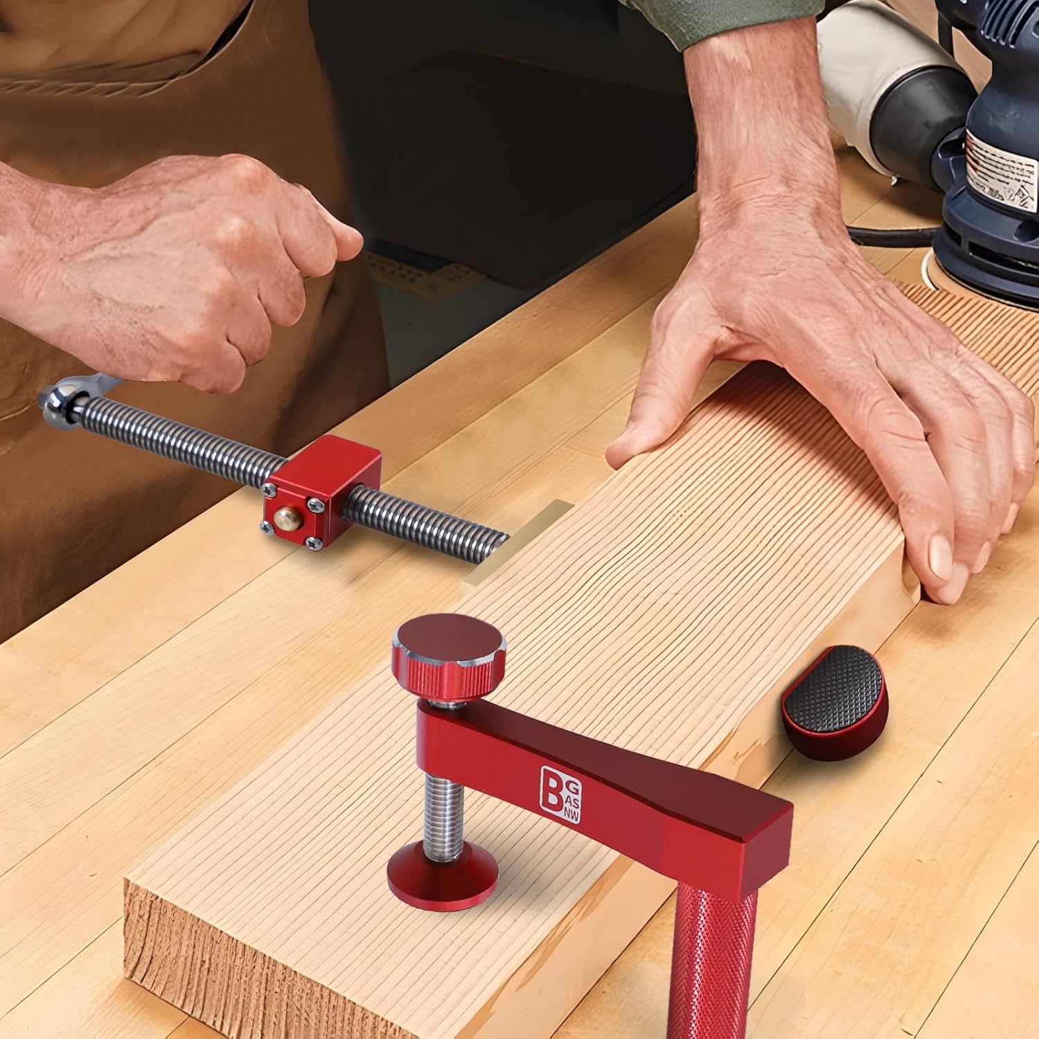 Bench Dogs Clamp Set, Woodworking Clamps with 4 Bench Dogs for 3/4 Inc