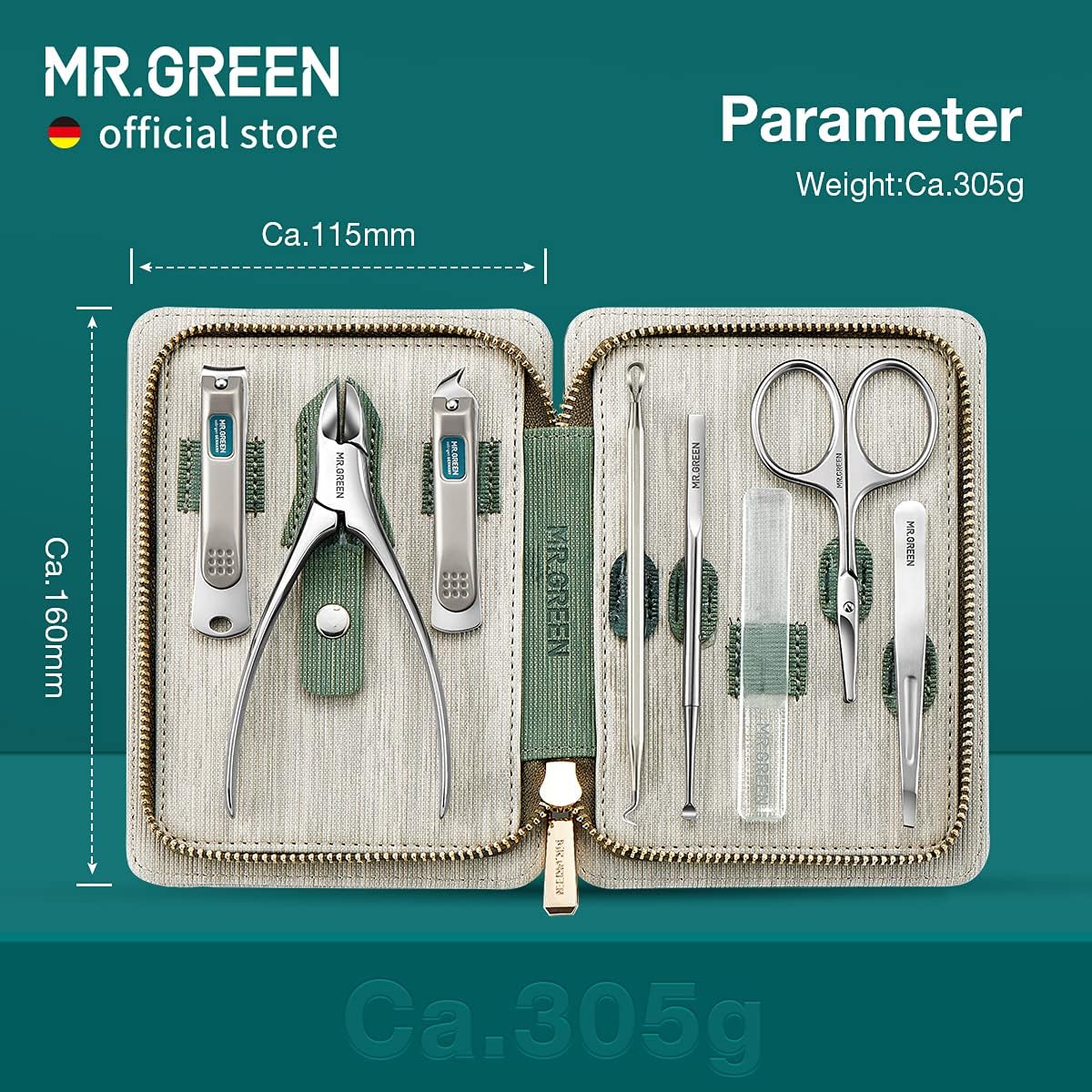 MR.GREEN Manicure Sets Pedicure Kits Stainless Steel Nail Clipper Pers