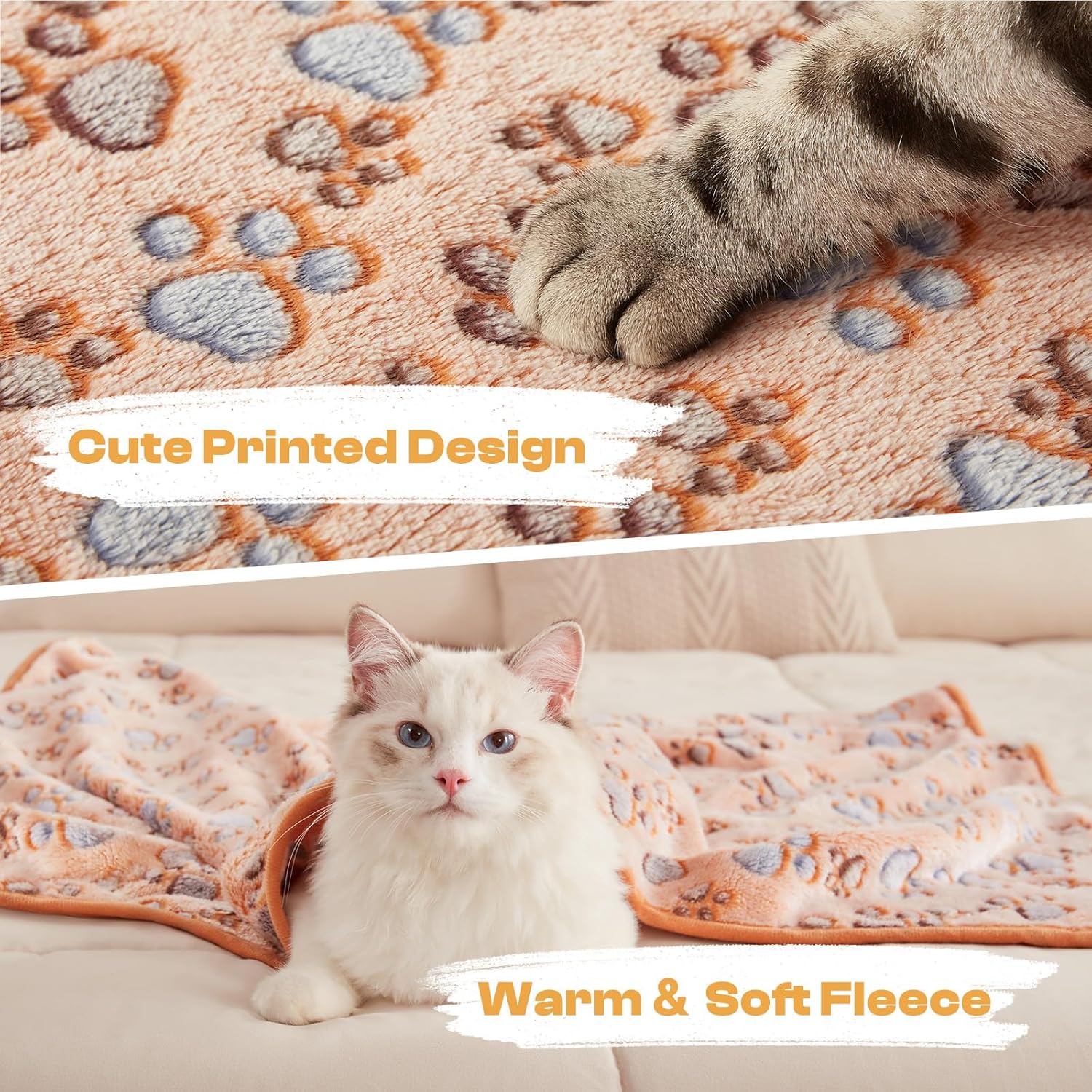Luciphia 1 Pack 3 Blankets Super Soft Fluffy Premium Fleece Pet Blanke