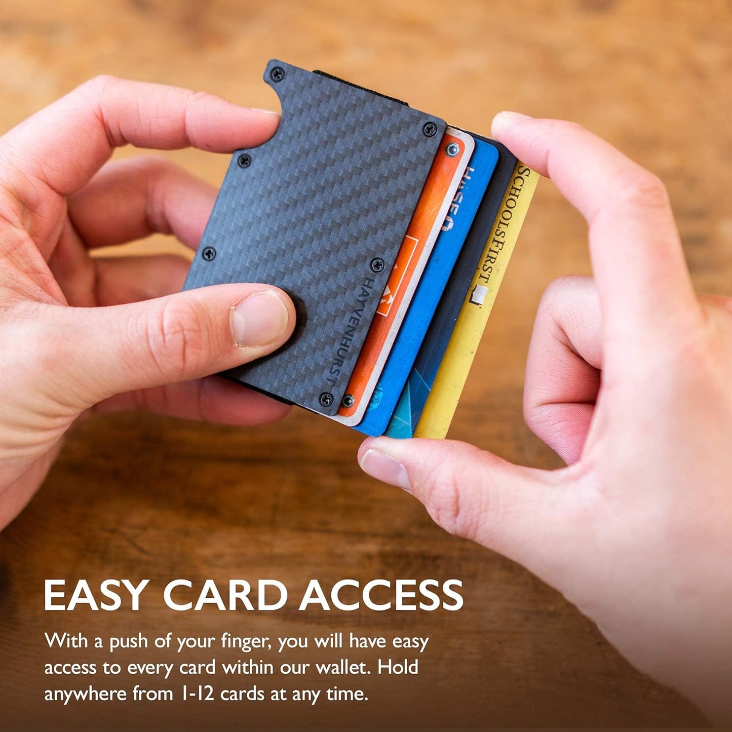Hayvenhurst Wallet For Men - Reinvented Design Men's Wallet - Slim, Mi