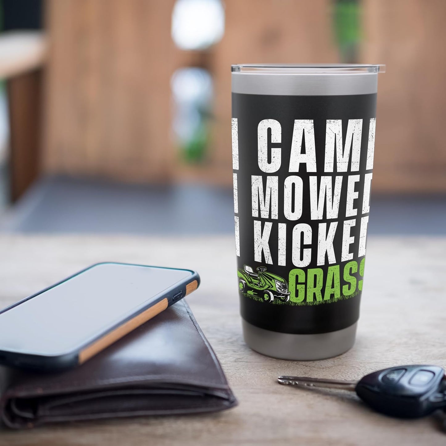 I Came I Mowed I Kicked Grass - Lawn Mower Landscaping Stainless Steel Insulated Tumbler