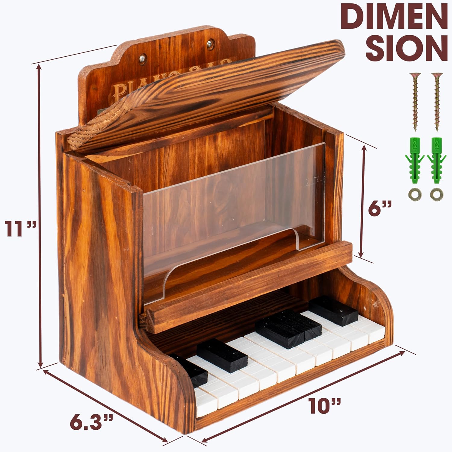 MIXUMON Wooden Squirrel Feeders Outdoor – Piano Bar Squirrel Feeder wi