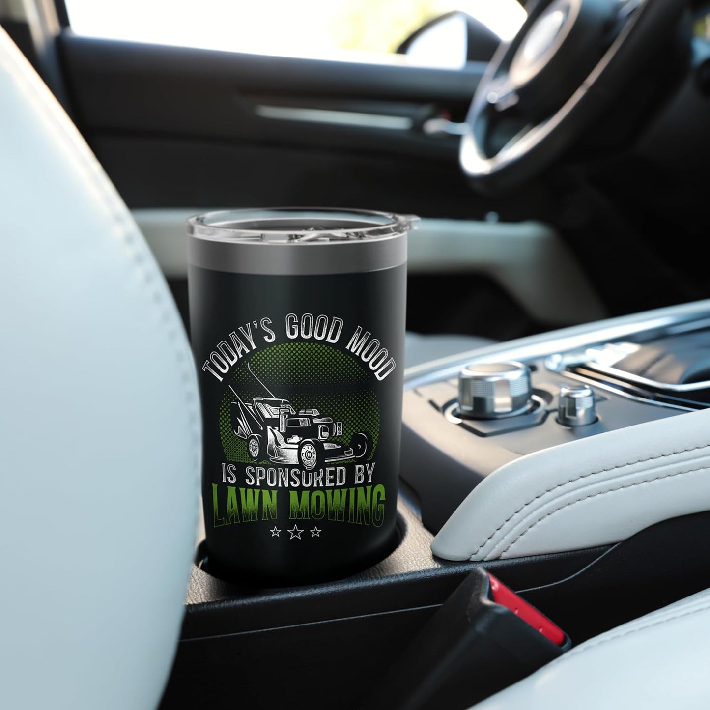 Lawn Mower Mowing Dad Father Landscaper Vintage TodayS Good Stainless Steel Insulated Tumbler