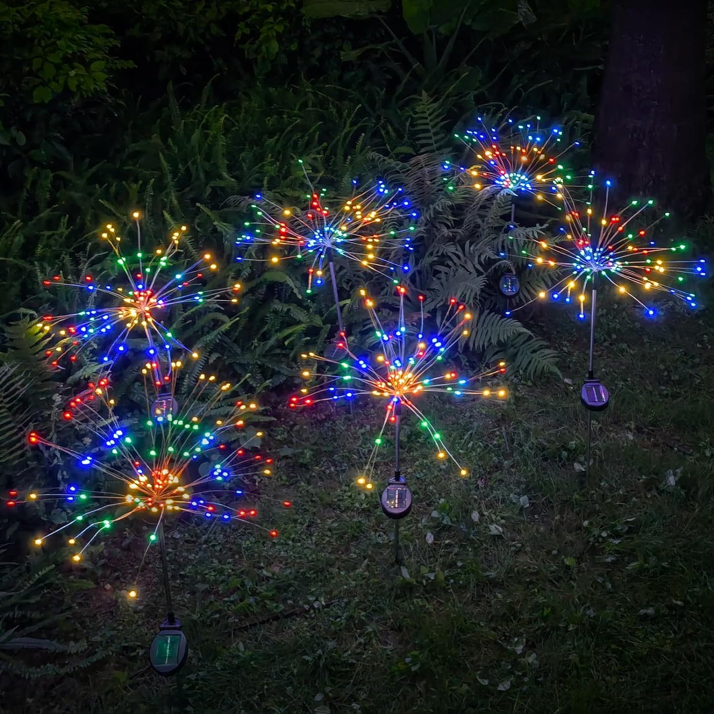 Outdoor Solar Garden Lights, 120 LEDs 8 Lighting Modes 6 Packs Waterpr