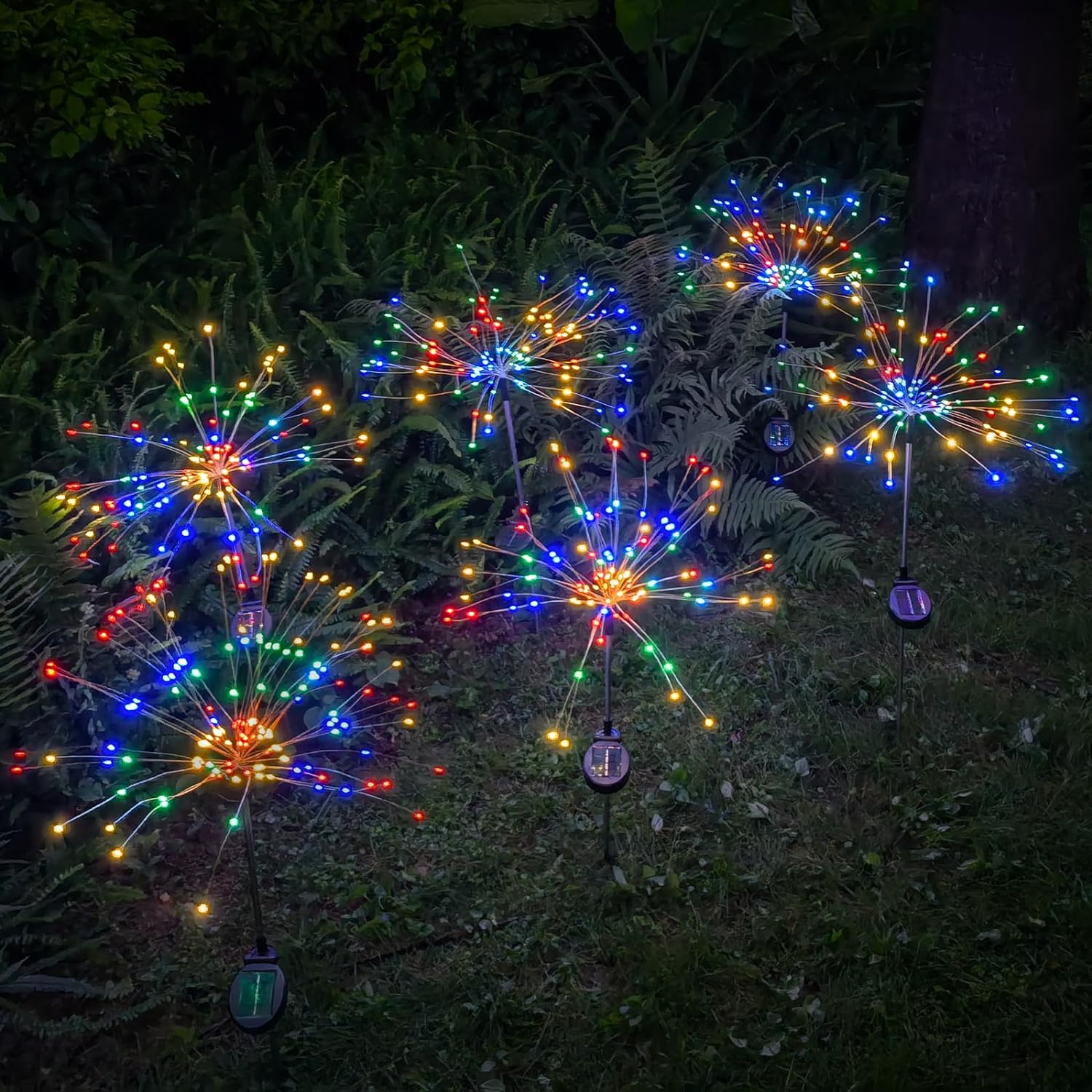 Outdoor Solar Garden Lights, 120 LEDs 8 Lighting Modes 6 Packs Waterpr