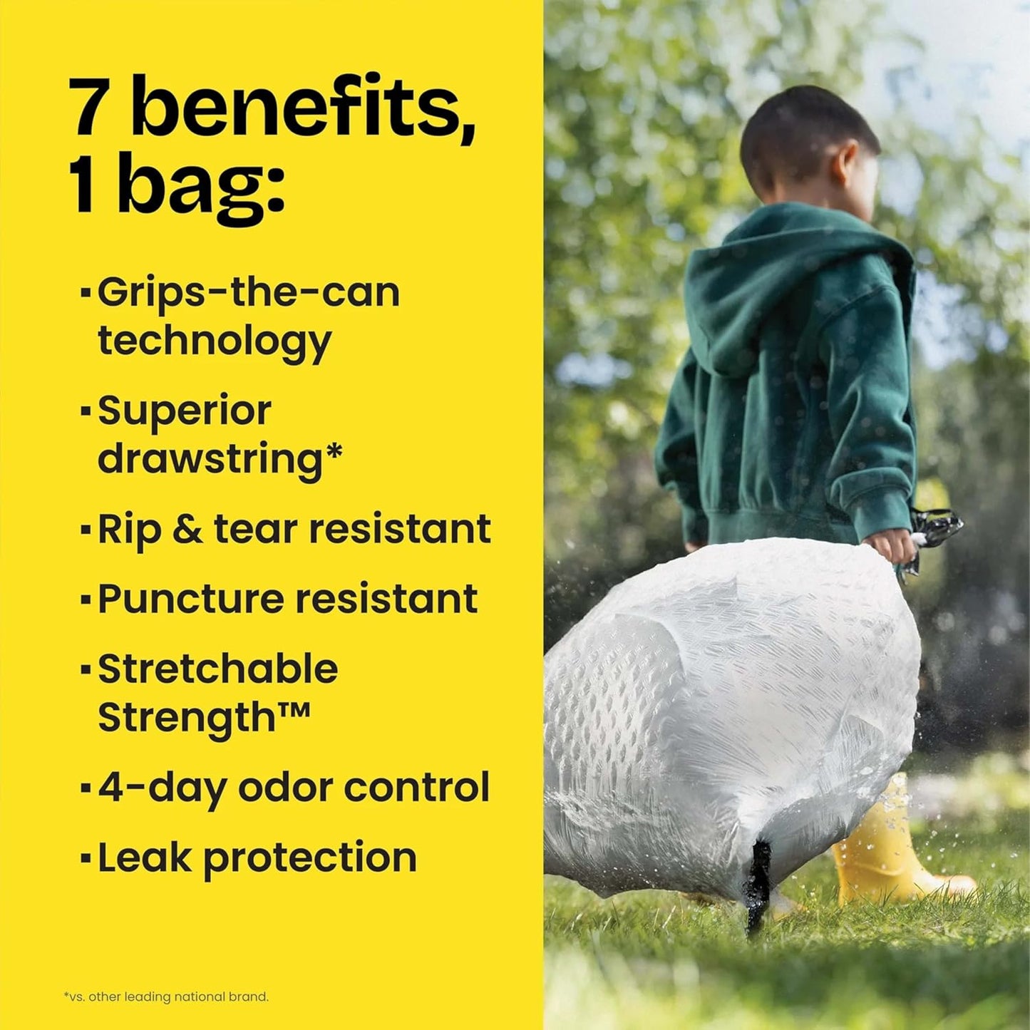 Glad ForceFlex Tall Kitchen Trash Bags, 13 Gal, Gain Lavender with Febreze, 40 Ct (Pack May Vary)