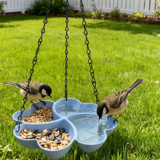 Bird Feeders for Outdoors - Petals Shape Bird Water Tray,Garden Hummingbird Food Bowl | for Fence Porch Patio Outdoor Garden Backyard Apartment Balcony